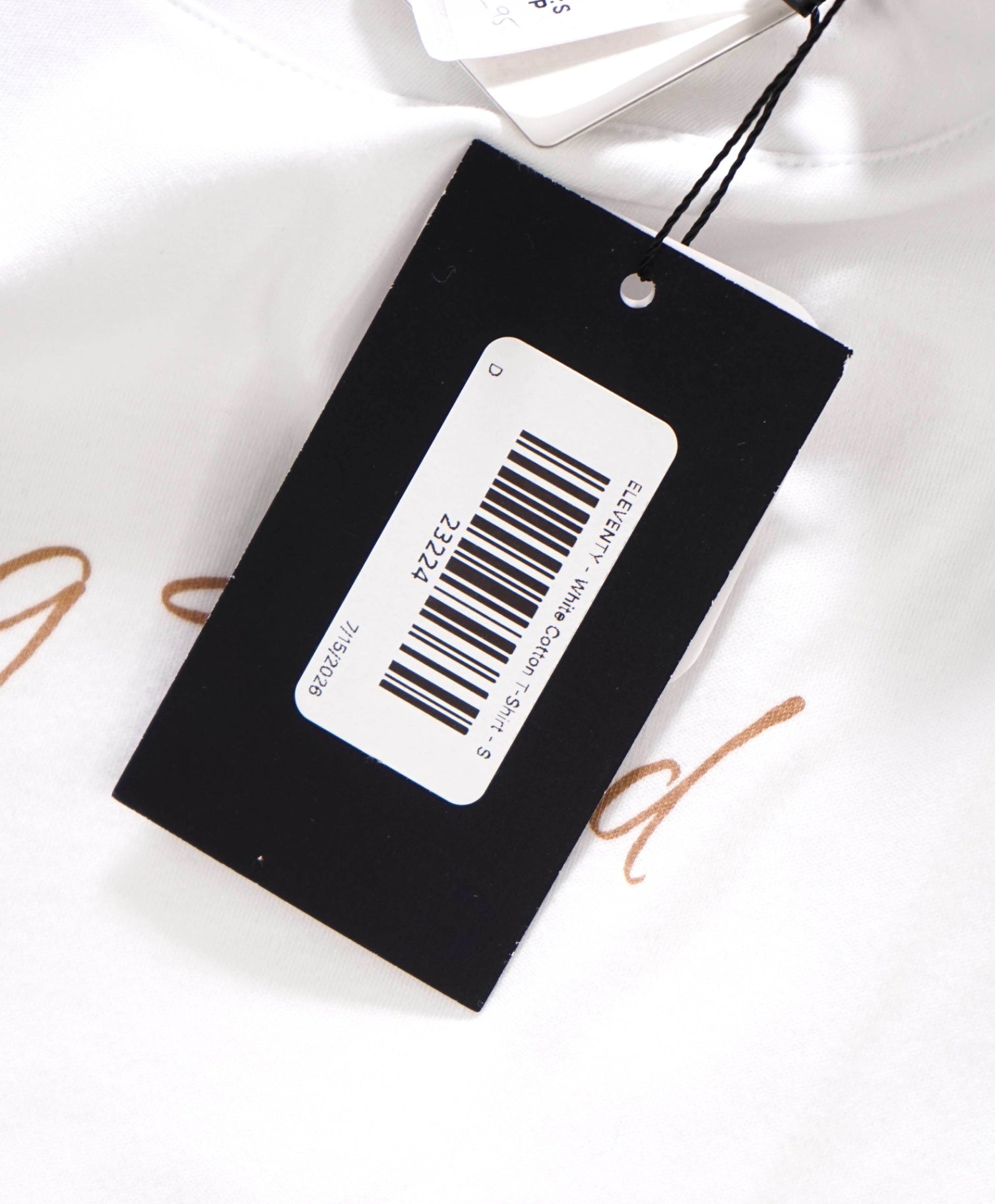 $295 ELEVENTY - White Cotton T-Shirt - S