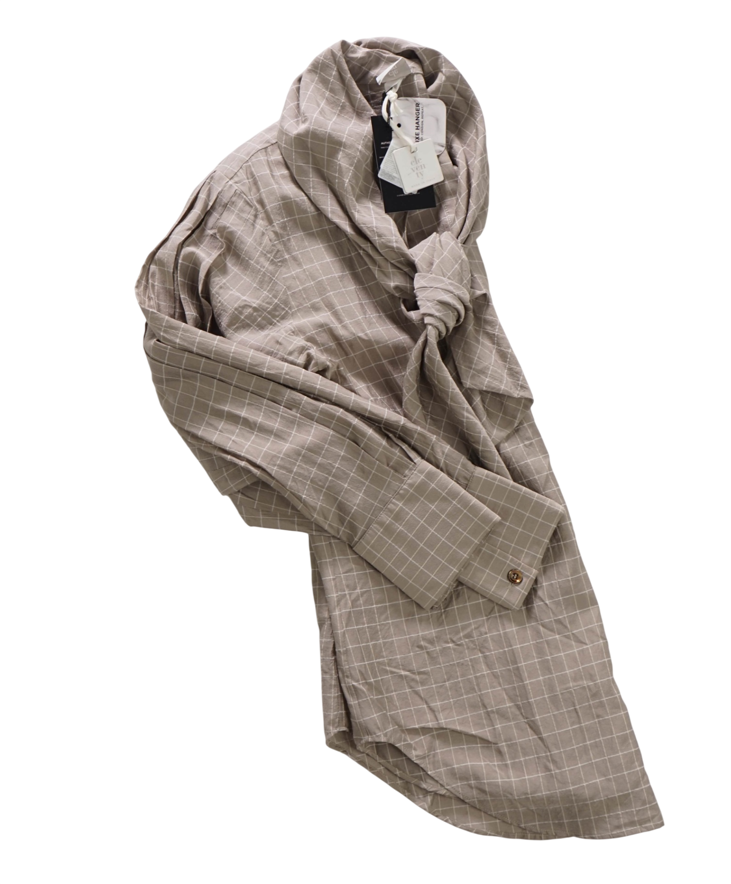 $495 ELEVENTY - Gray Spandex/Silk/Cotton Shirt - 2 US
