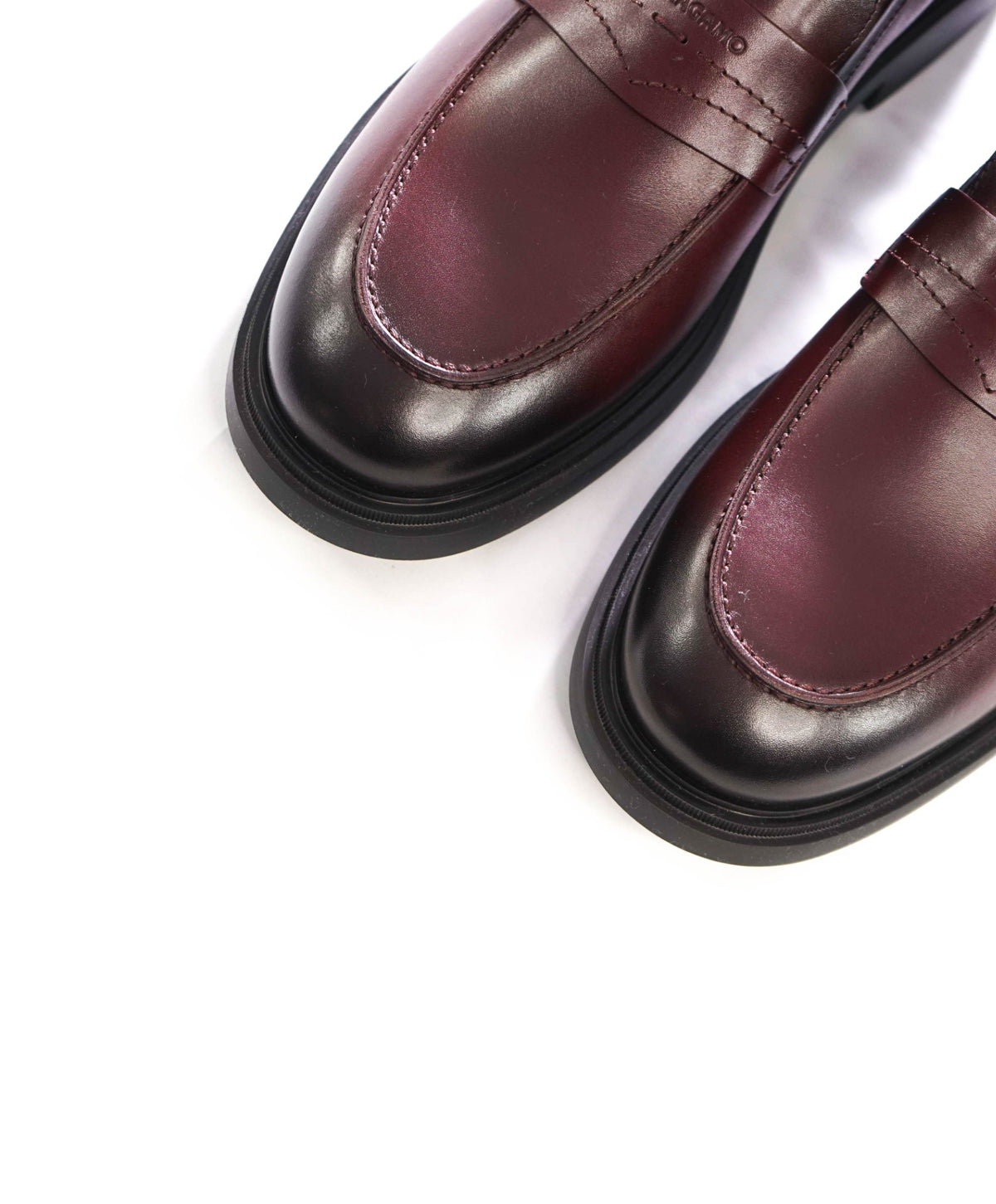 $995 FERRAGAMO - "CALIGOLA" Brown Lug-Sole Loafers - 11 EE