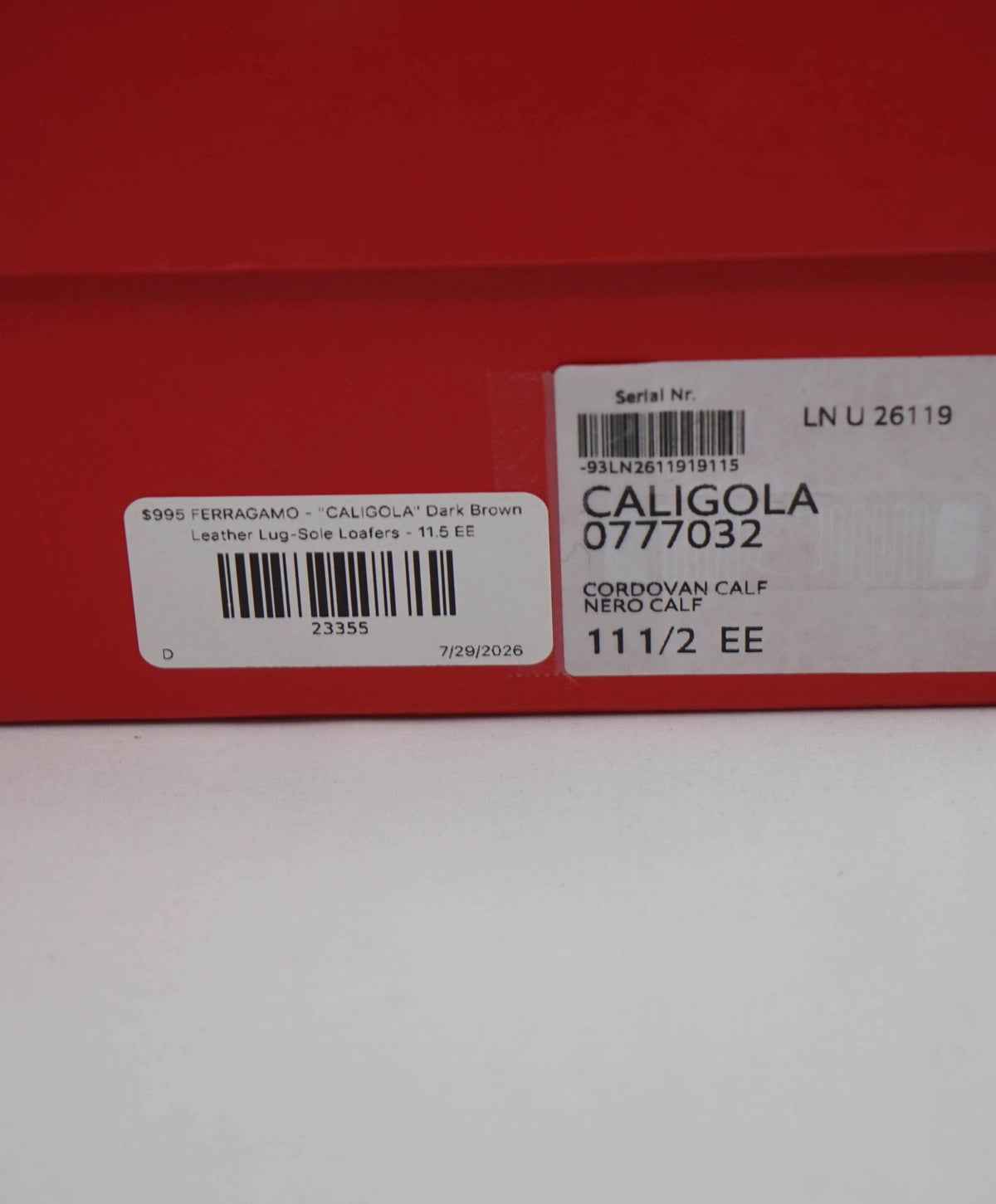 $995 FERRAGAMO - "CALIGOLA" Brown Lug-Sole Loafers - 11.5 EE