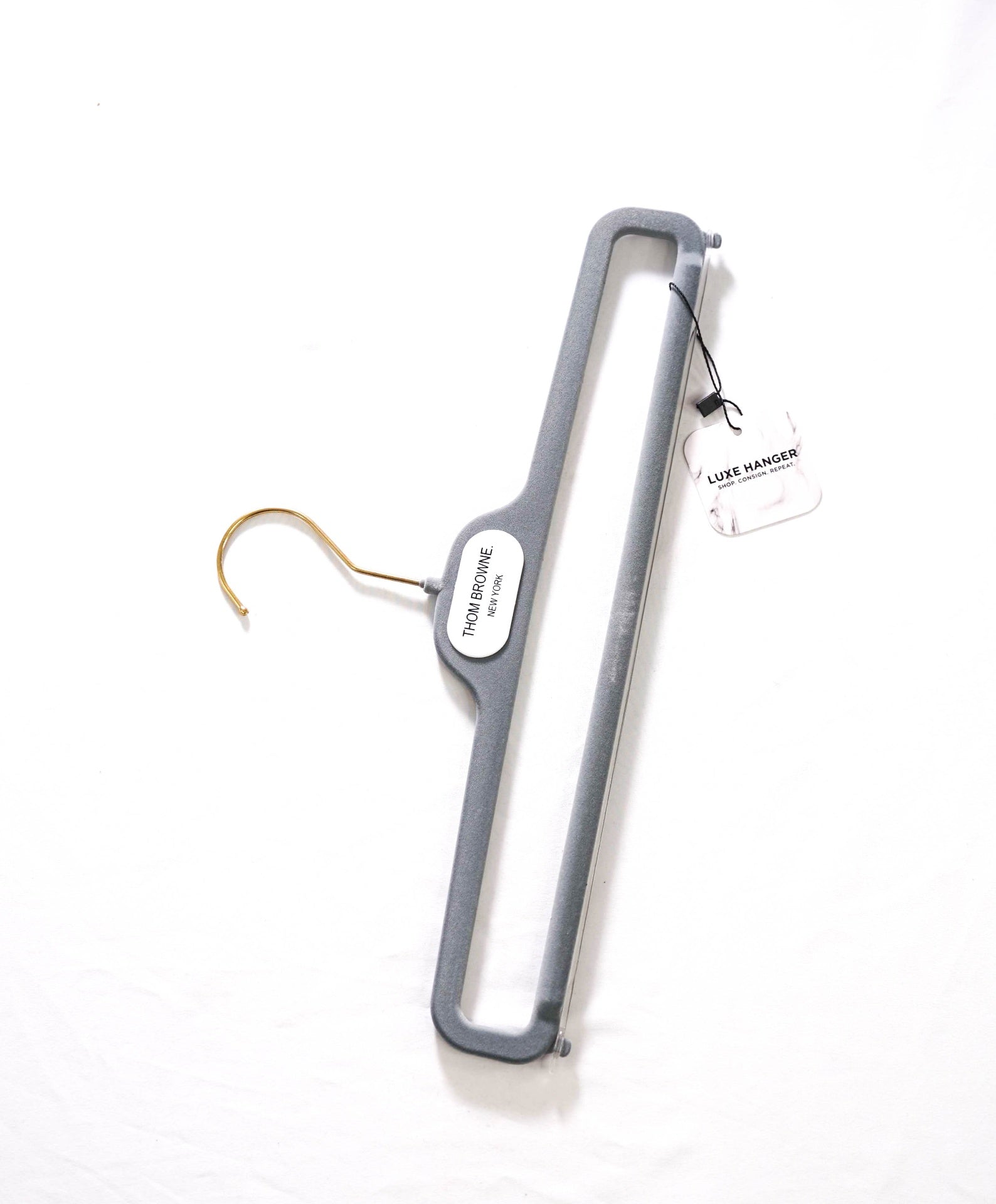 THOM BROWNE - Gray Velvet Pants Hanger
