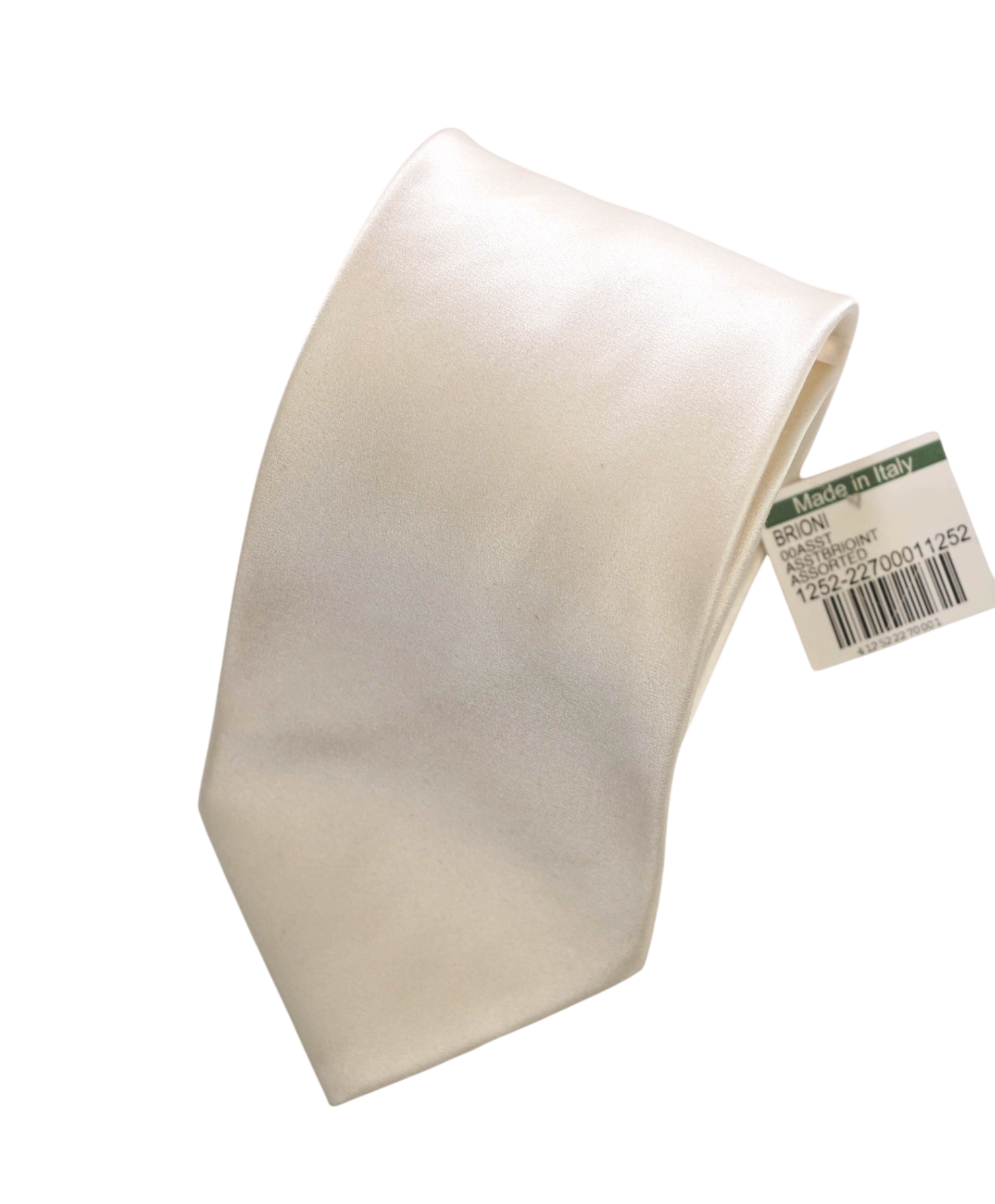 BRIONI - Ivory White Silk - 3.5" Tie
