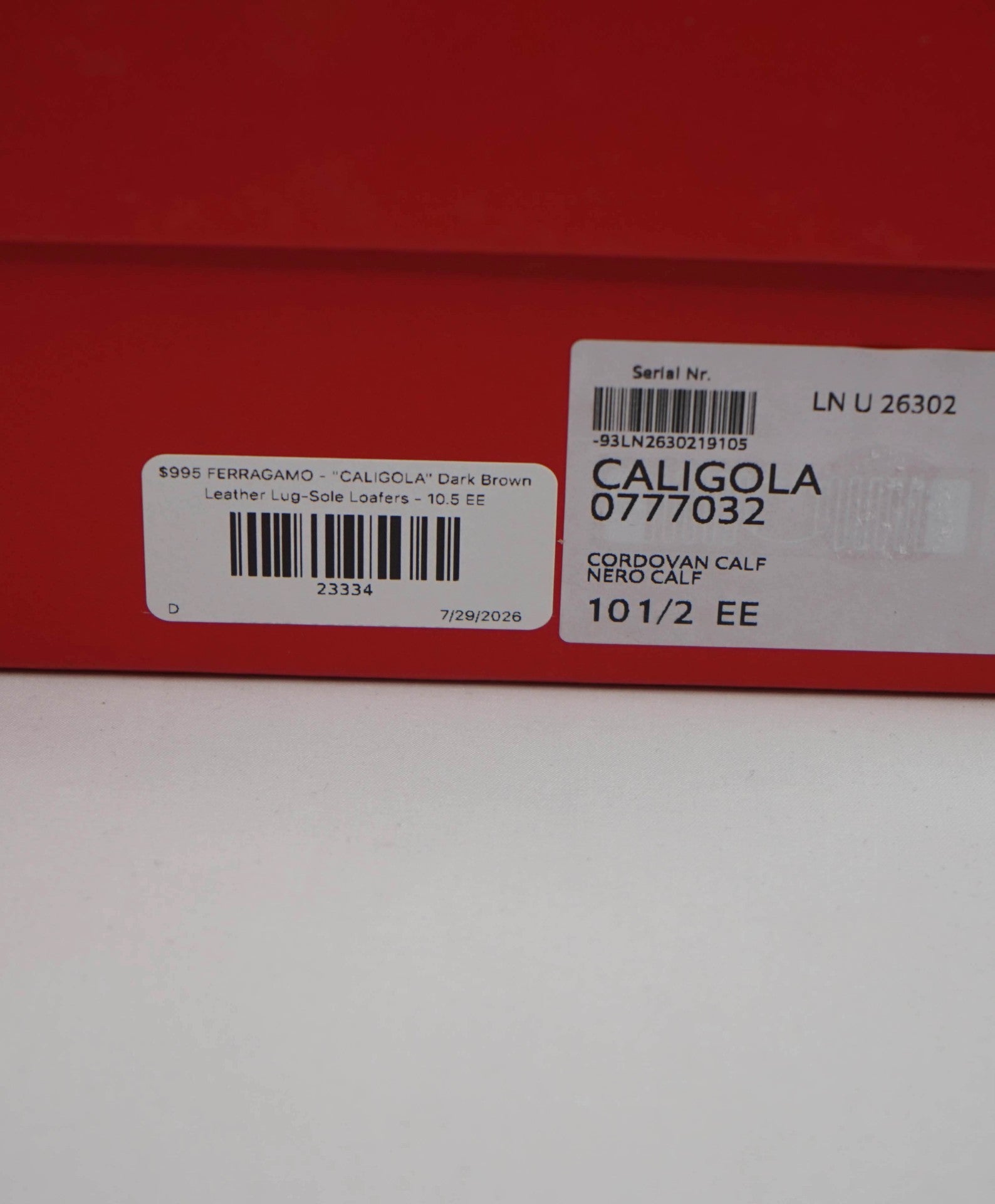 $995 FERRAGAMO - "CALIGOLA" Brown Lug-Sole Loafers - 10.5 EE