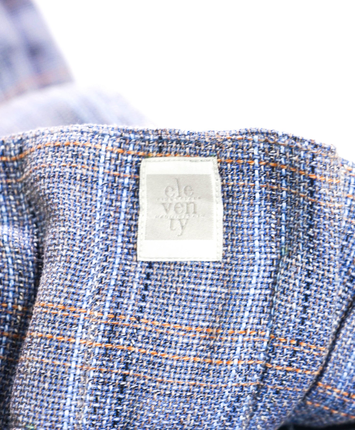 $545 ELEVENTY - Blue Woven Cotton/Linen Pants - 4 US (42EU)