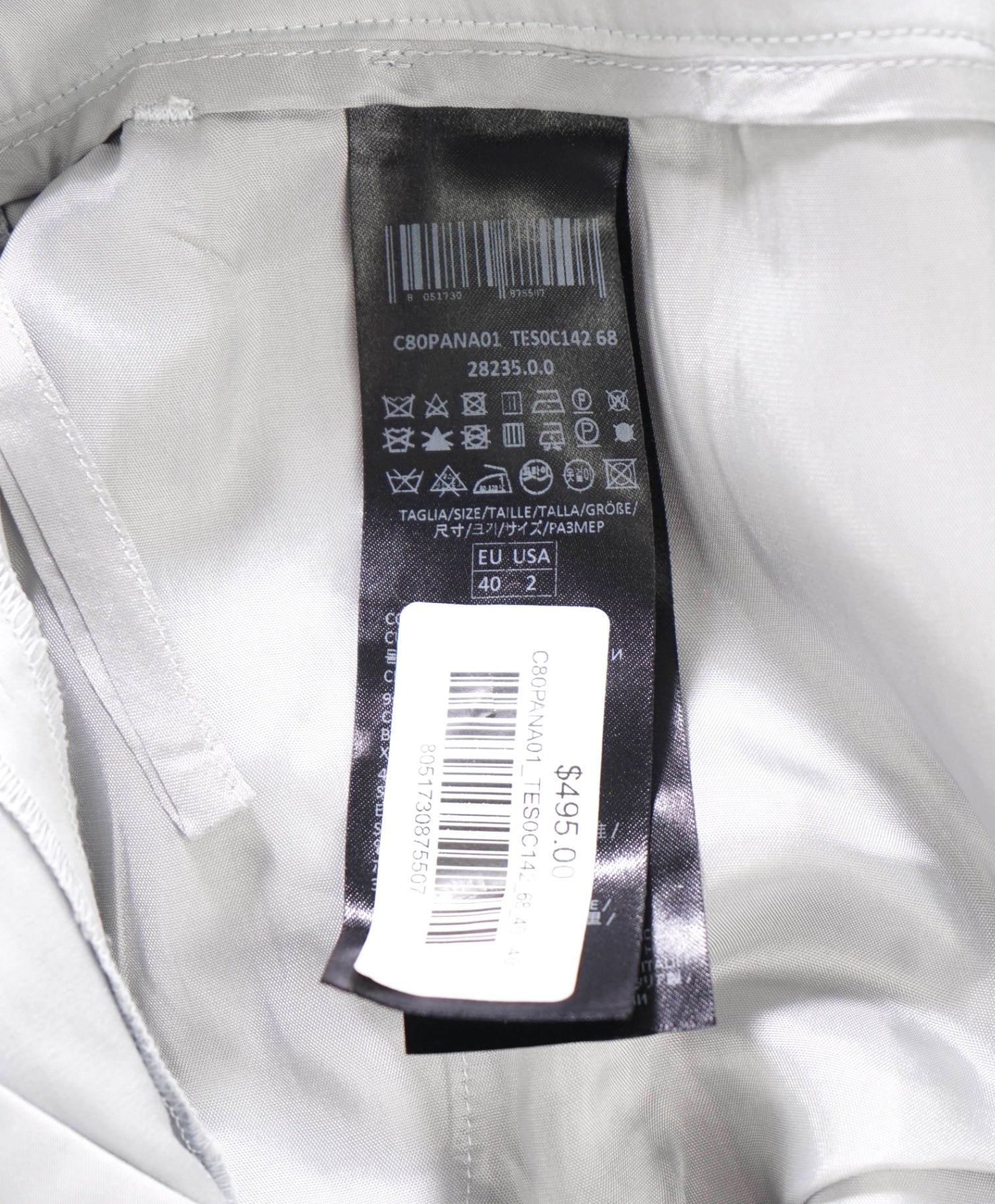 $495 ELEVENTY - Light Blue Cotton NewYork Pants - 2 US (40 EU)
