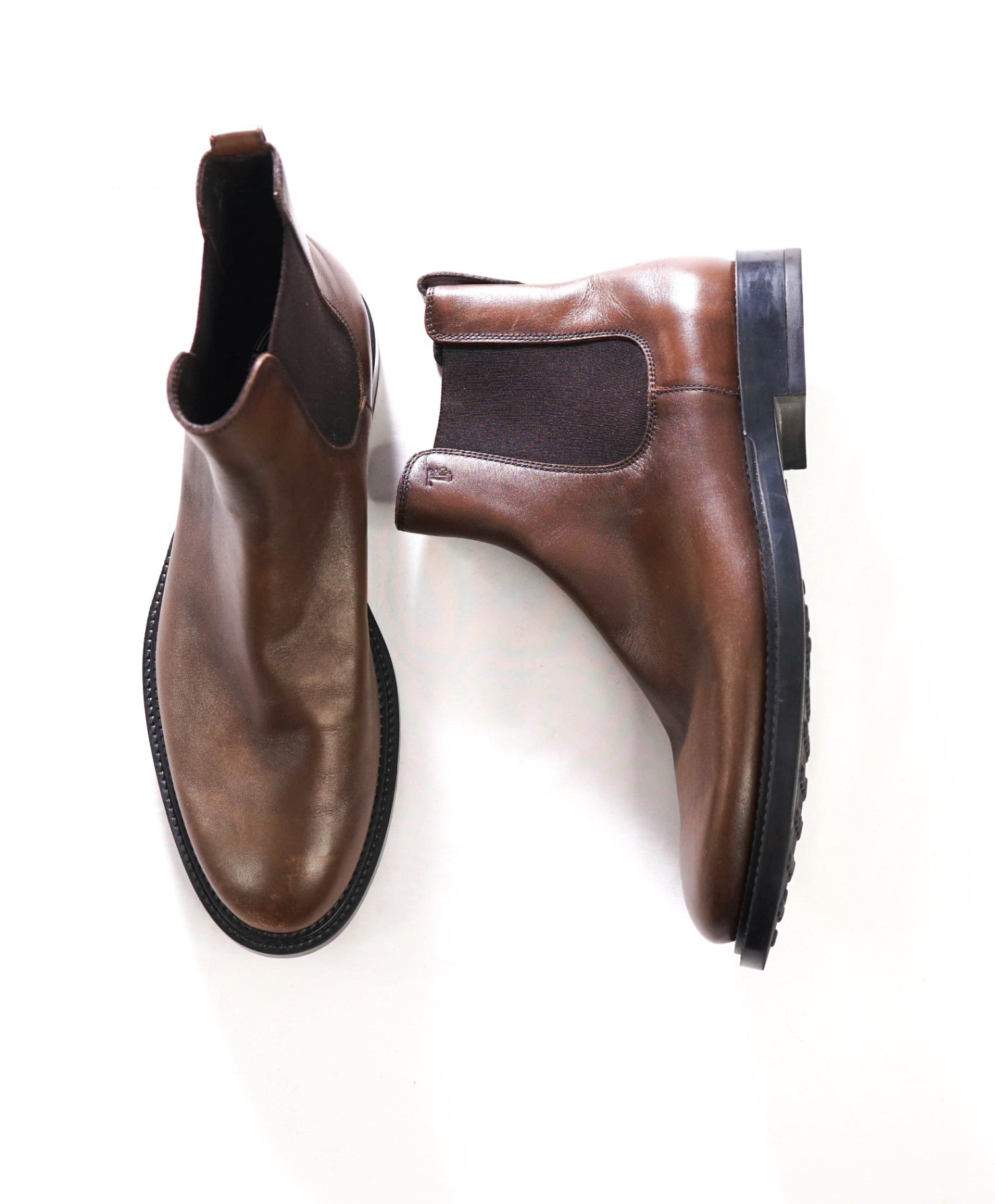 $1,095 TOD'S - Brown Leather Chelsea Boots - US 9.5 (8.5UK)