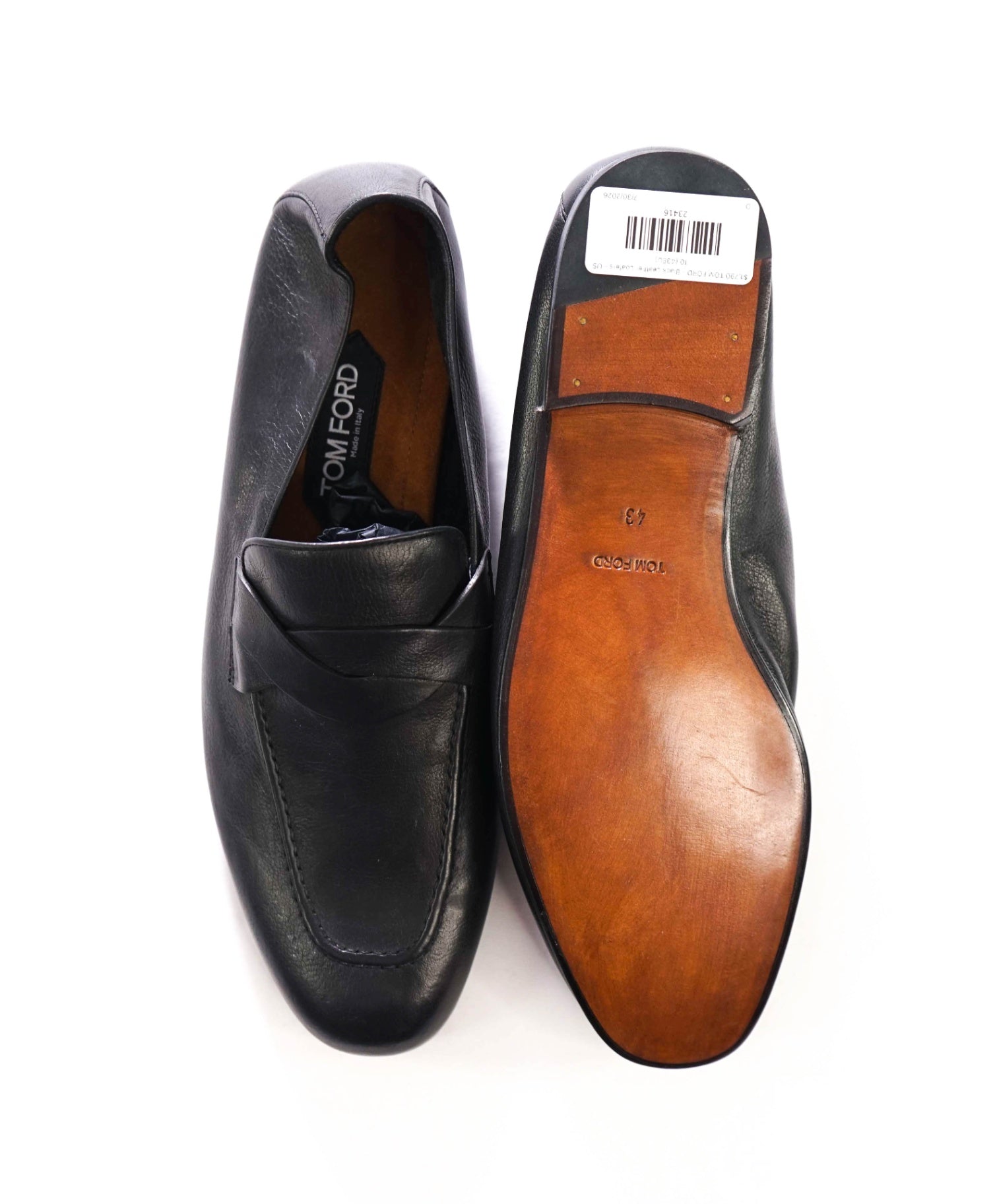 $1,790 TOM FORD - Black Venetian Twist Loafers - US 10 (43EU)