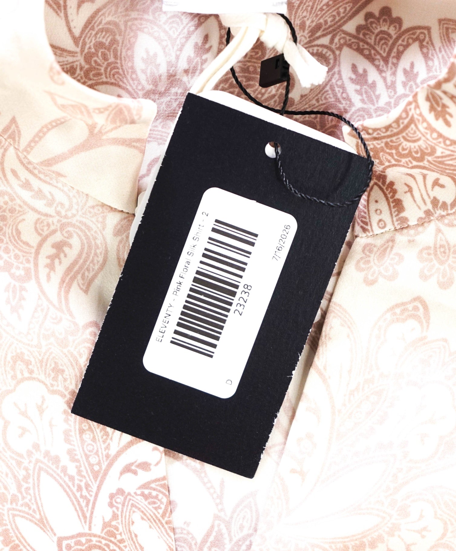 $795 ELEVENTY - Pink Floral PURE SILK Shirt - 2 US (40 EU)