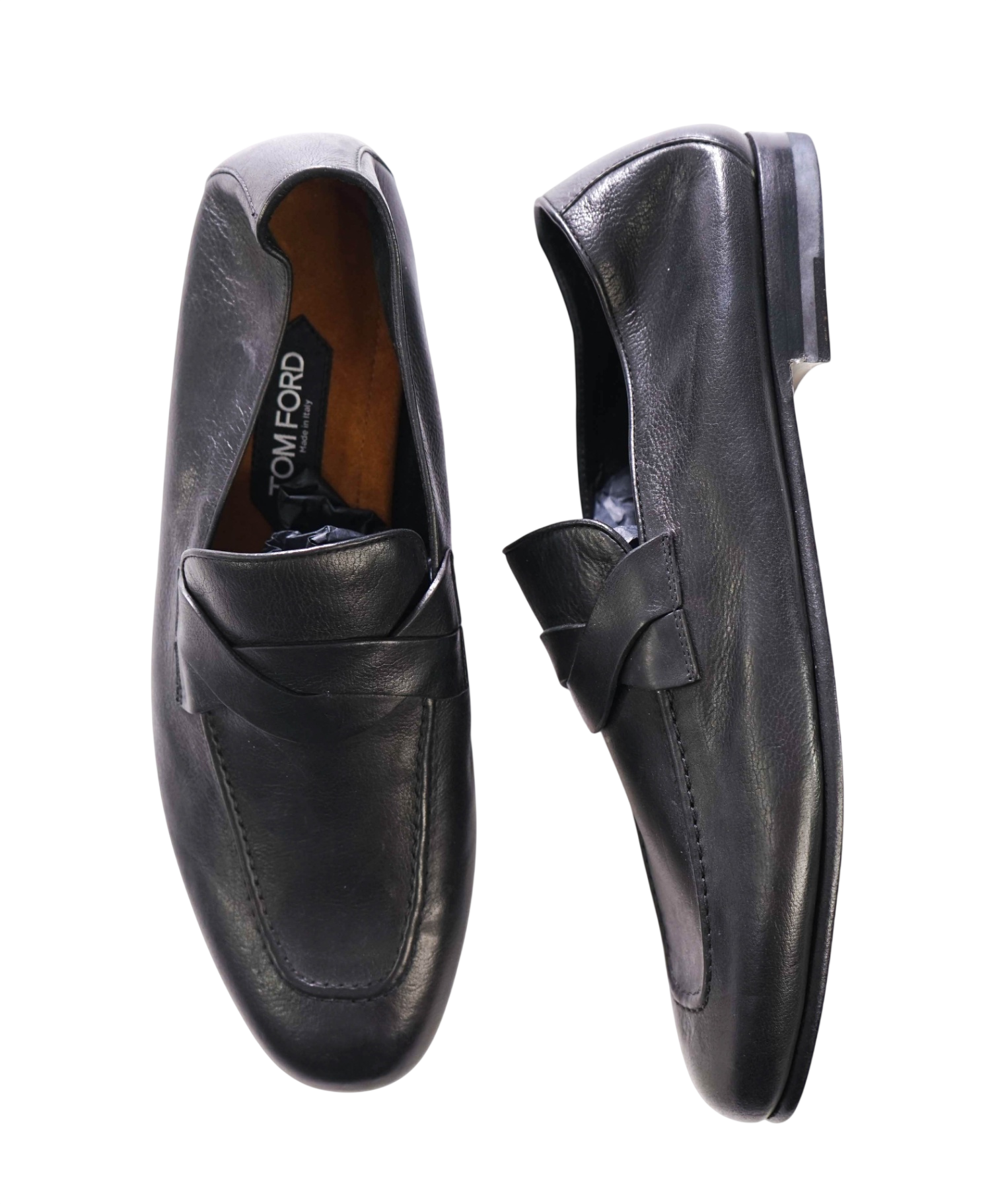 $1,790 TOM FORD - Black Venetian Twist Loafers - US 10 (43EU)