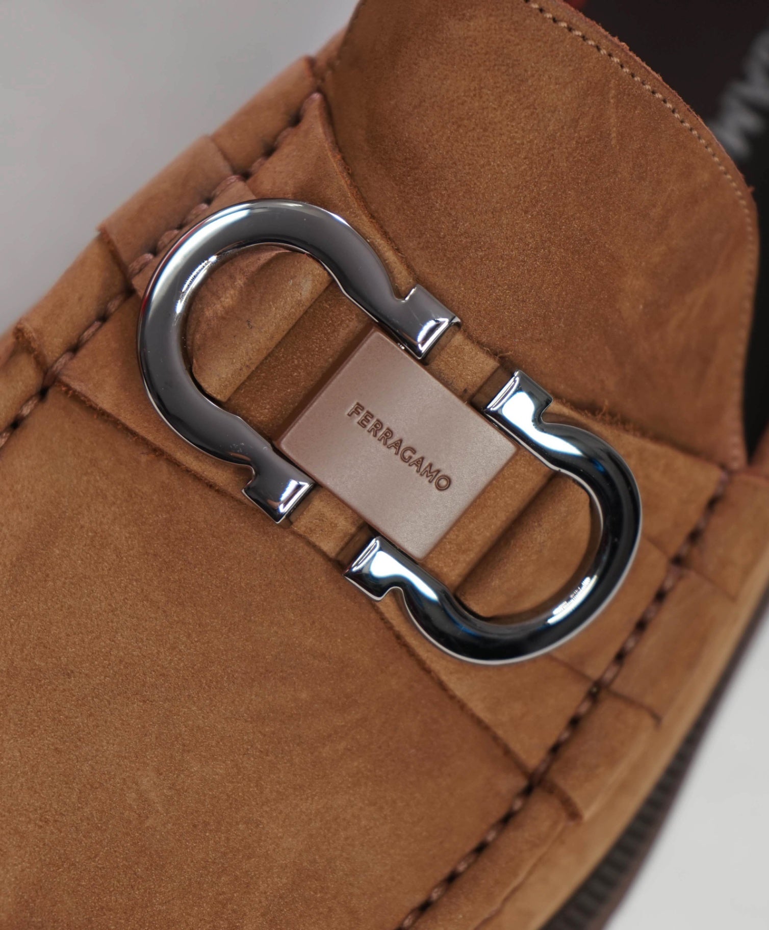 $1,090 FERRAGAMO - Brown Suede "COCOON" Loafers - 11 EE