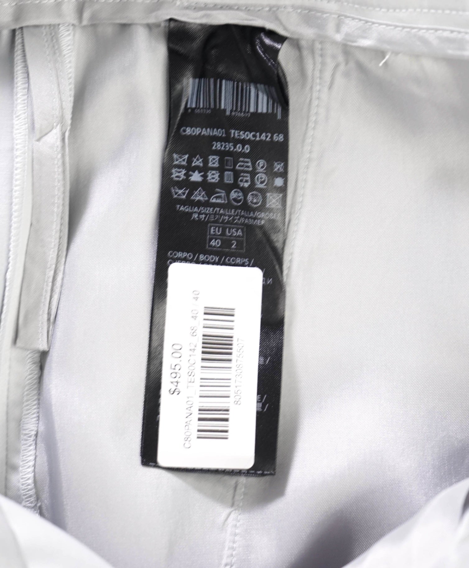 $495 ELEVENTY - Light Blue Cotton NewYork Pants - 2 US (40 EU)