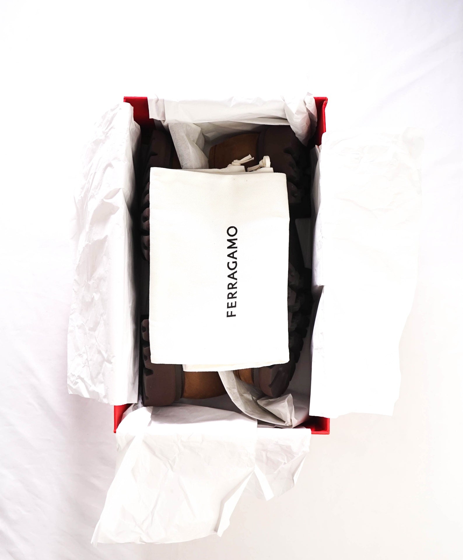 $1,090 FERRAGAMO - Brown Suede "COCOON" Loafers - 11.5 EE