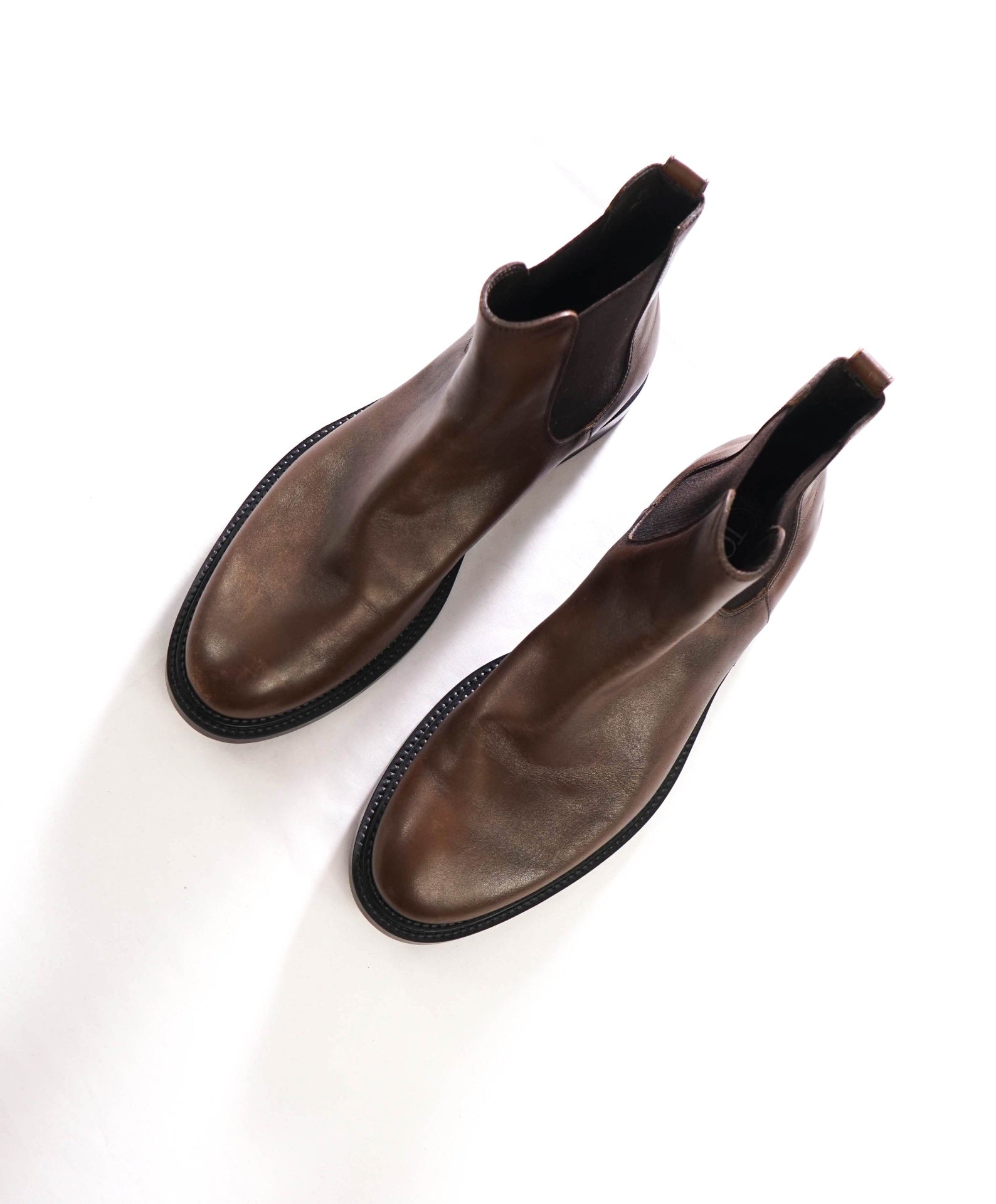 $1,095 TOD'S - Brown Leather Chelsea Boots - US 9.5 (8.5UK)