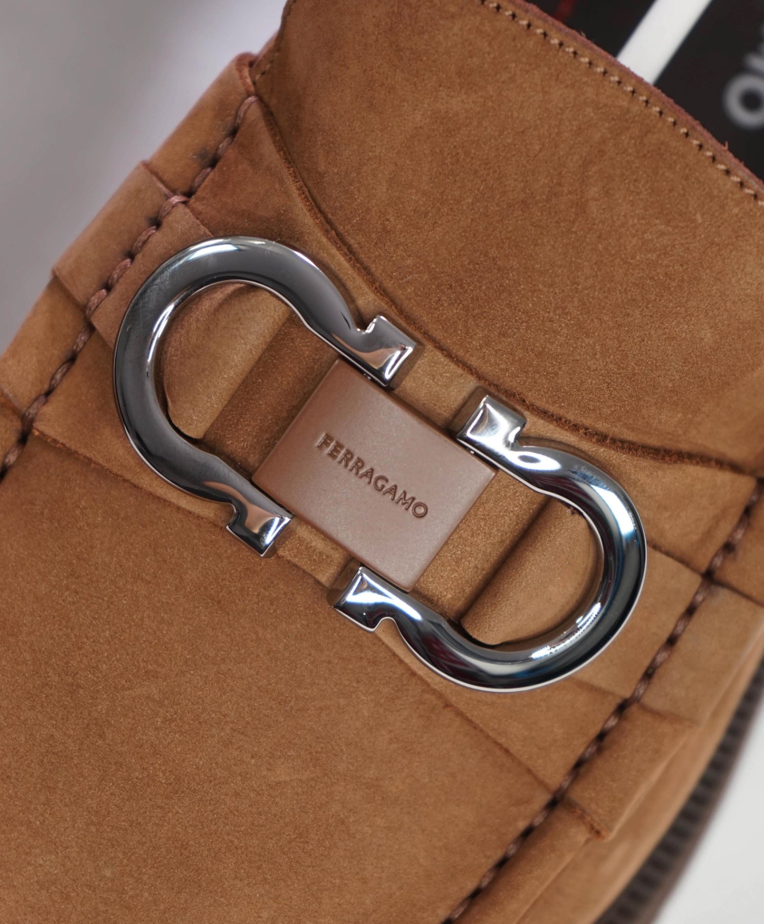 $1,090 FERRAGAMO - Brown Suede "COCOON" Loafers - 12 EE