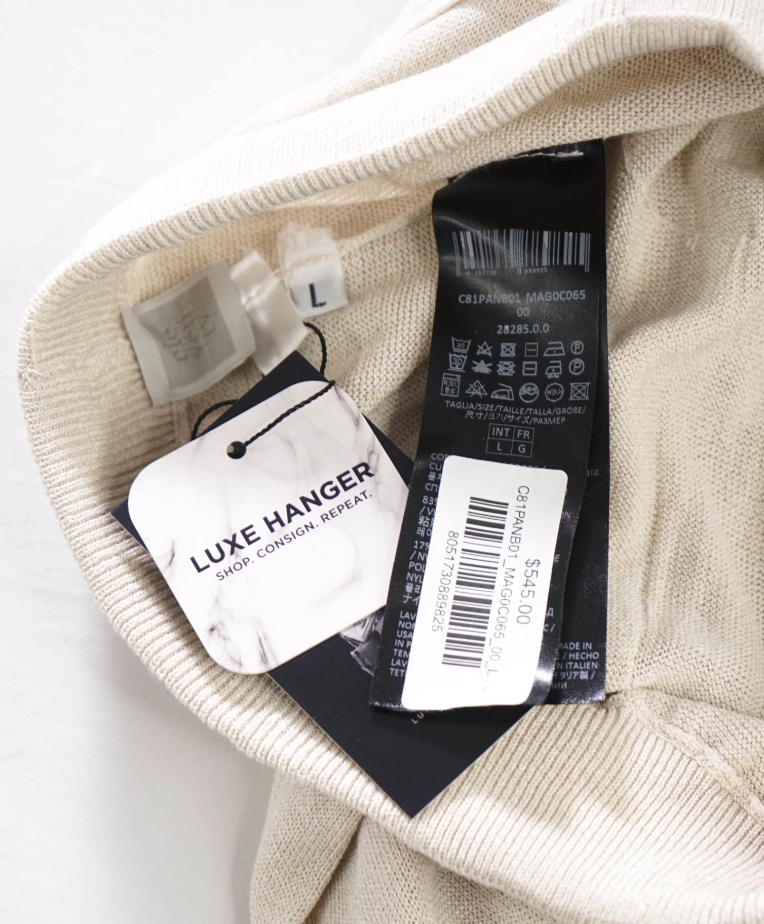 $545 ELEVENTY - Neutral Premium Joggers - L