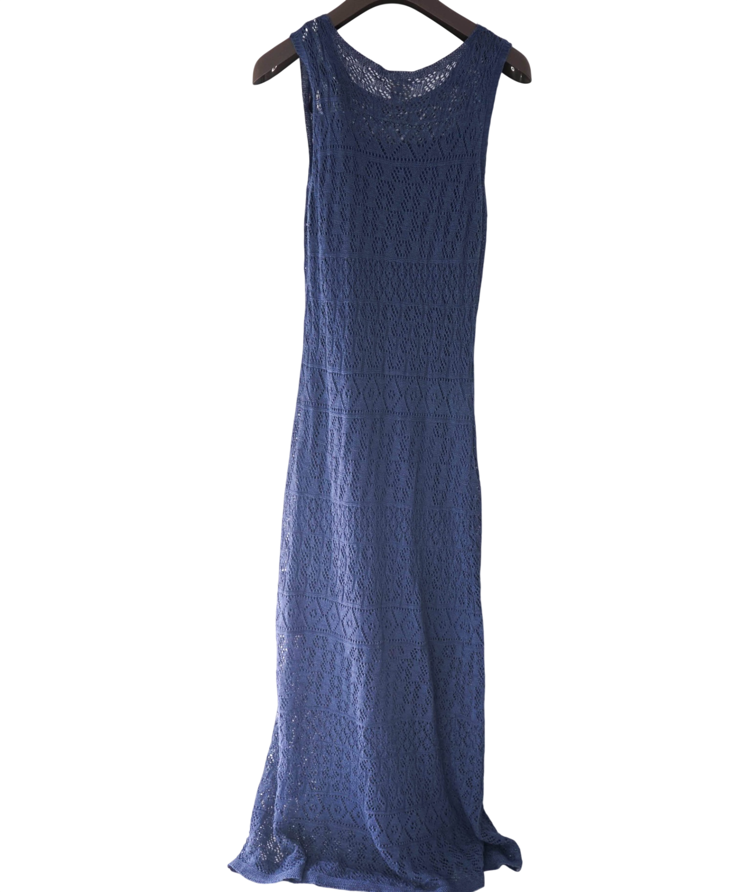 $515 ELEVENTY - Navy Blue Linen/Cotton Dress - M