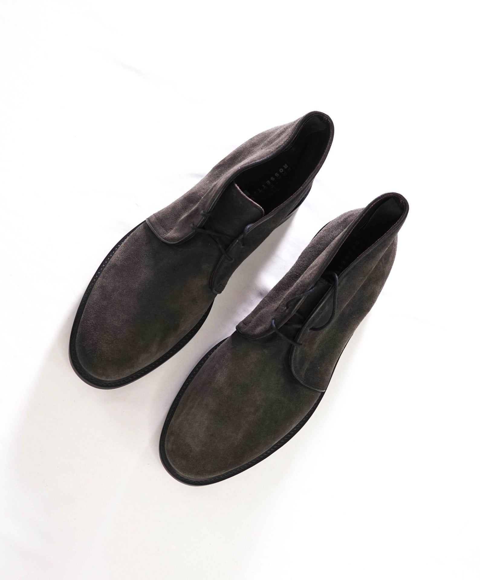 $695 FRATELLI ROSSETTI - Gray Suede Chukka Boots - US 10.5 (9.5UK)