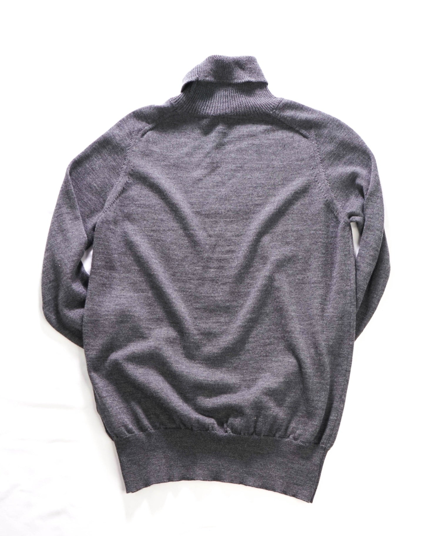 $445 ELEVENTY - Gray Wool Turtleneck Sweater - L (Women)