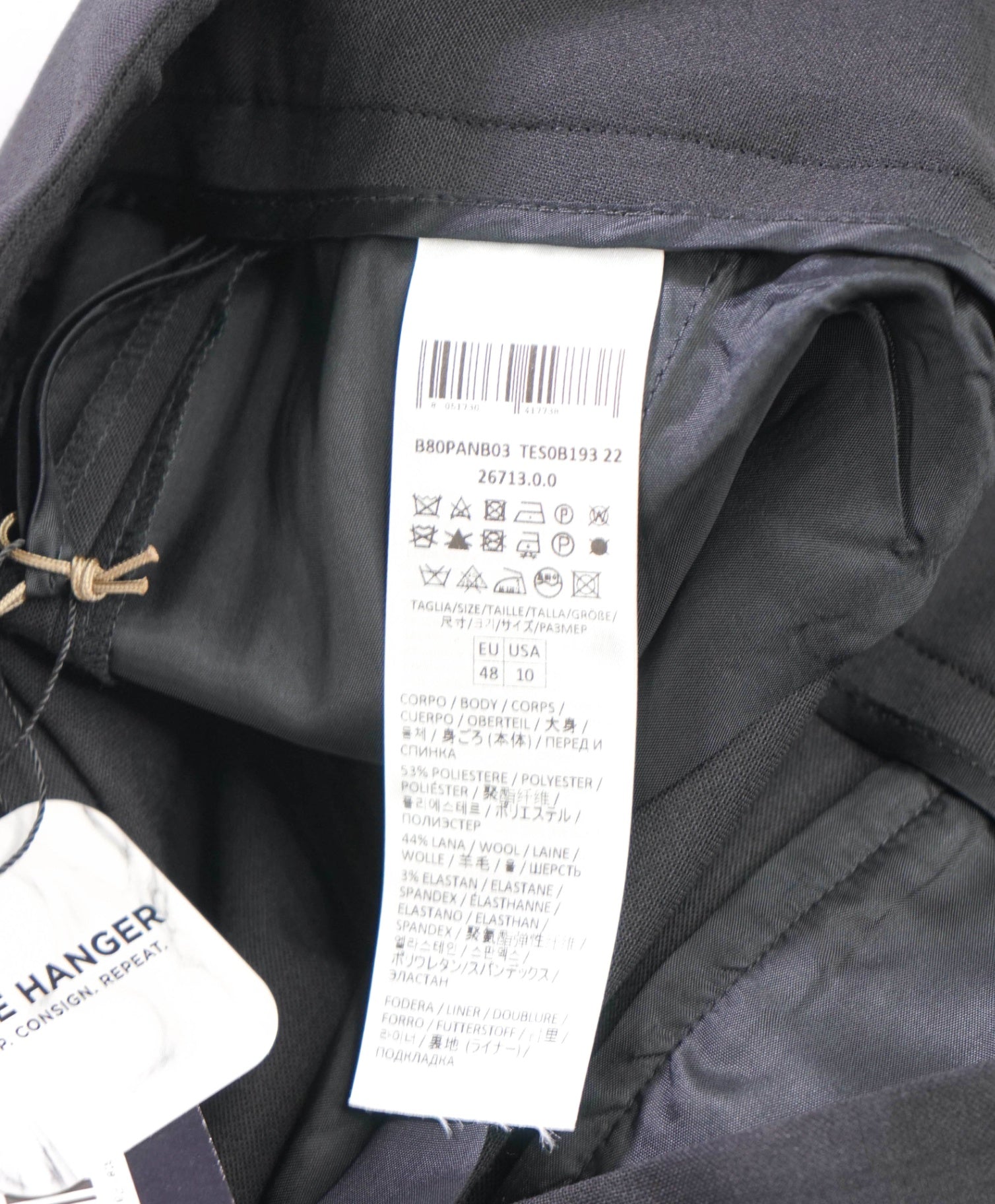 $495 ELEVENTY - Black Wool Dress Pants - 10 US (48 EU)