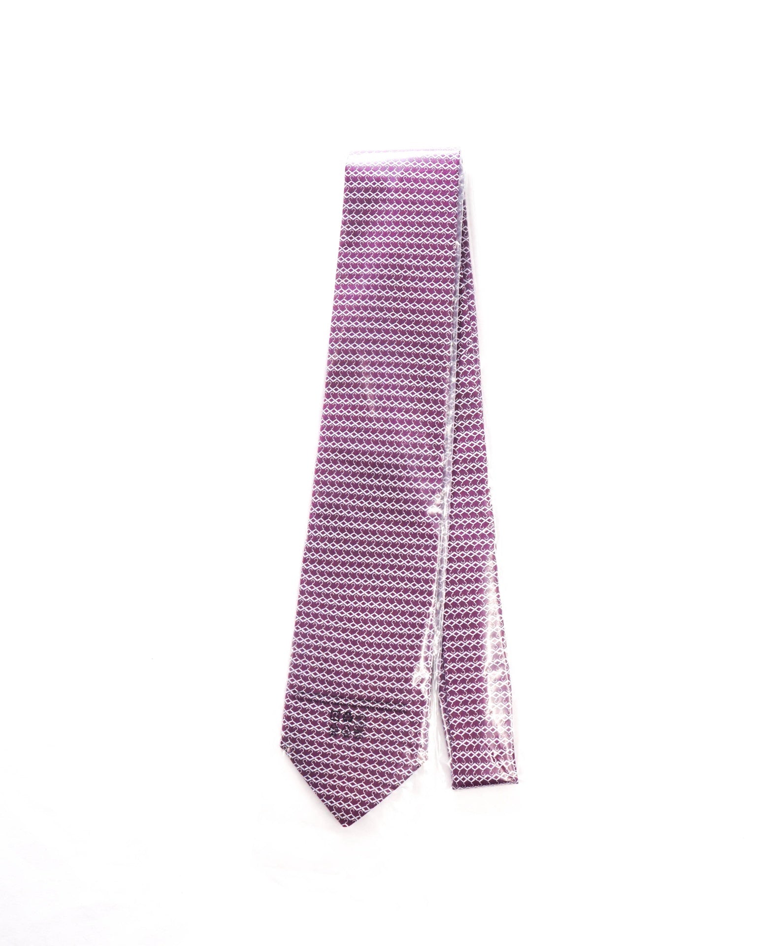 $250 FERRAGAMO - Purple Hanger Silk - 3.25" Tie