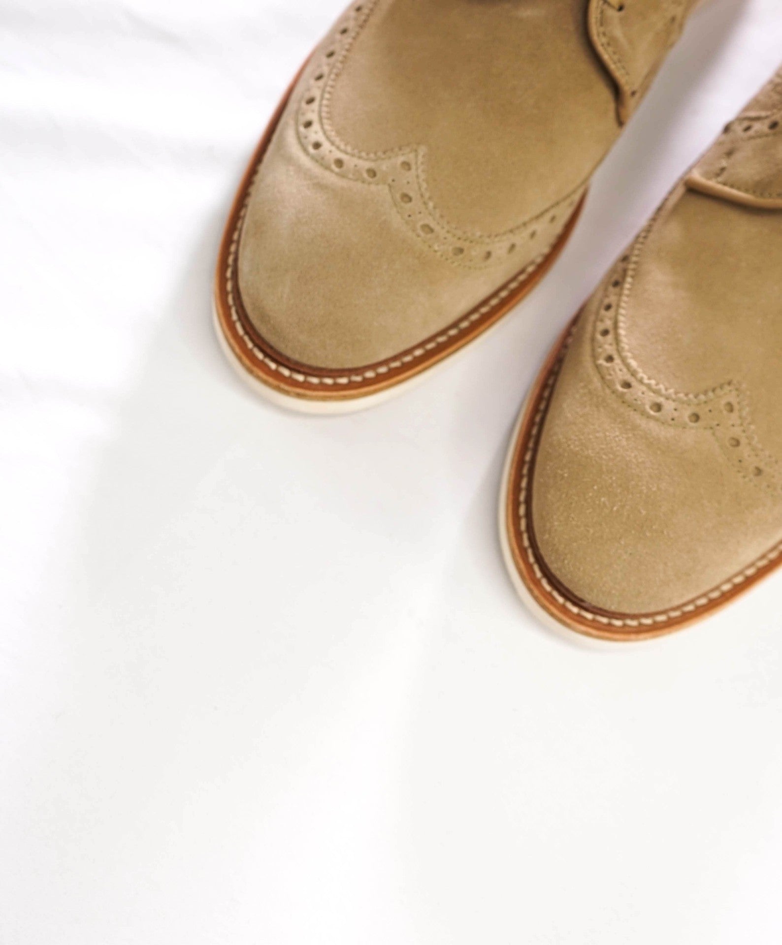 $450 ALLEN EDMONDS - Tan Suede William Derby -11
