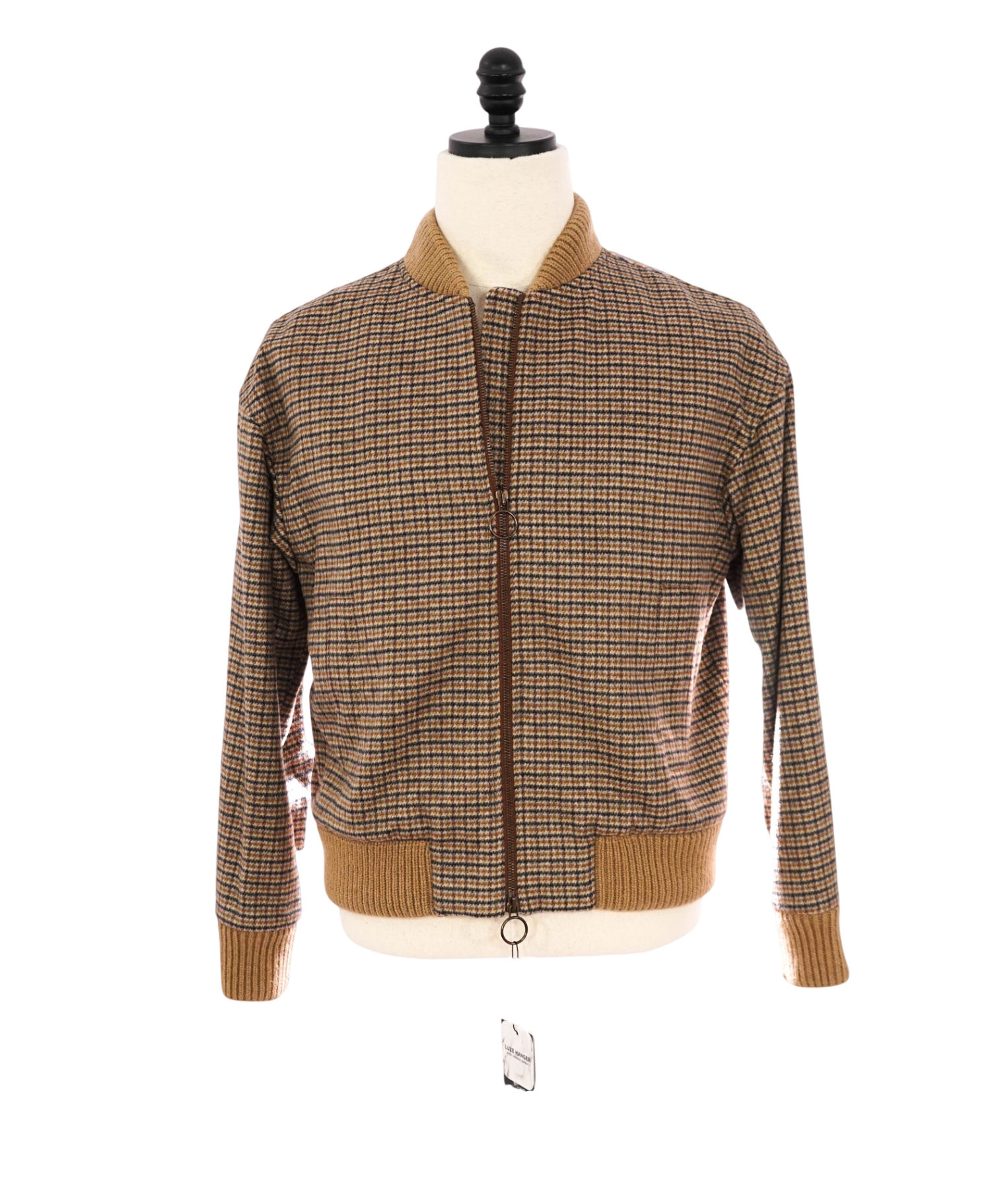 $1595 ELEVENTY - Brown Wool Puffer Bomber Jacket - 2 US (40 EU)