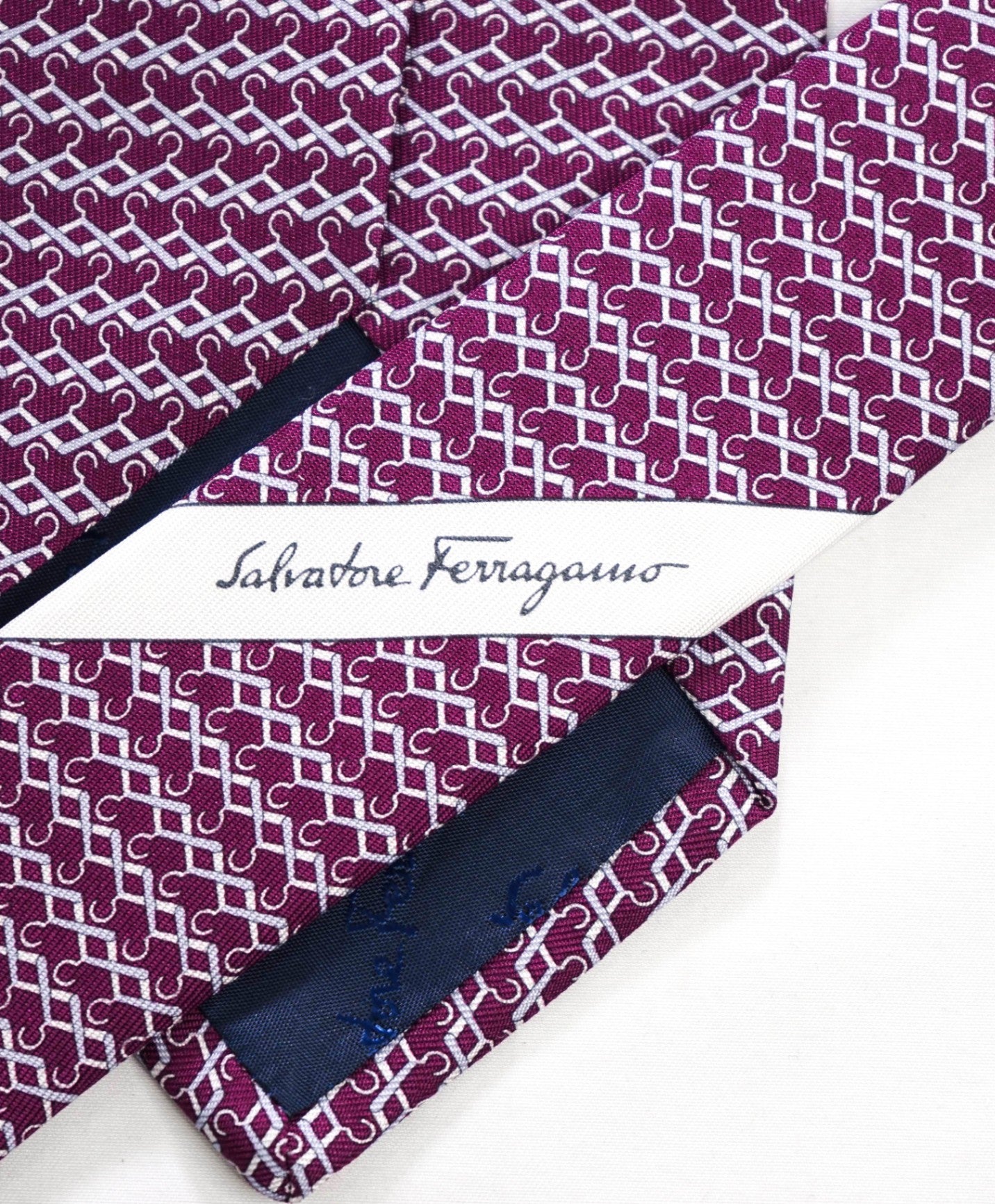 $250 FERRAGAMO - Purple Hanger Silk - 3.25" Tie