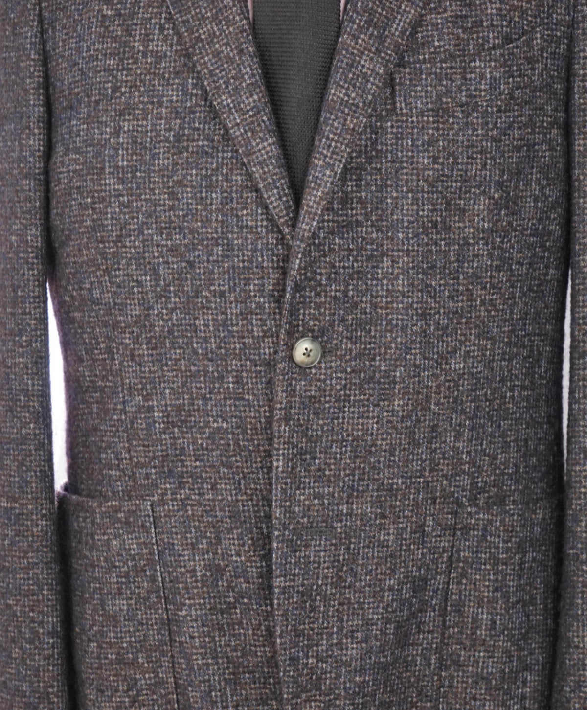 $1,400 BOGLIOLI - Brown/Navy Alpaca/Wool Blazer - 40R