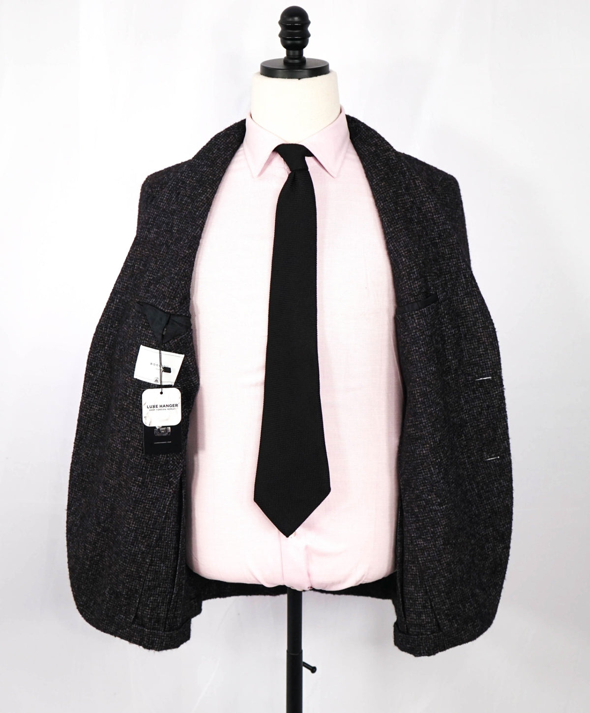 $1,400 BOGLIOLI - Brown/Navy Alpaca/Wool Blazer - 40R