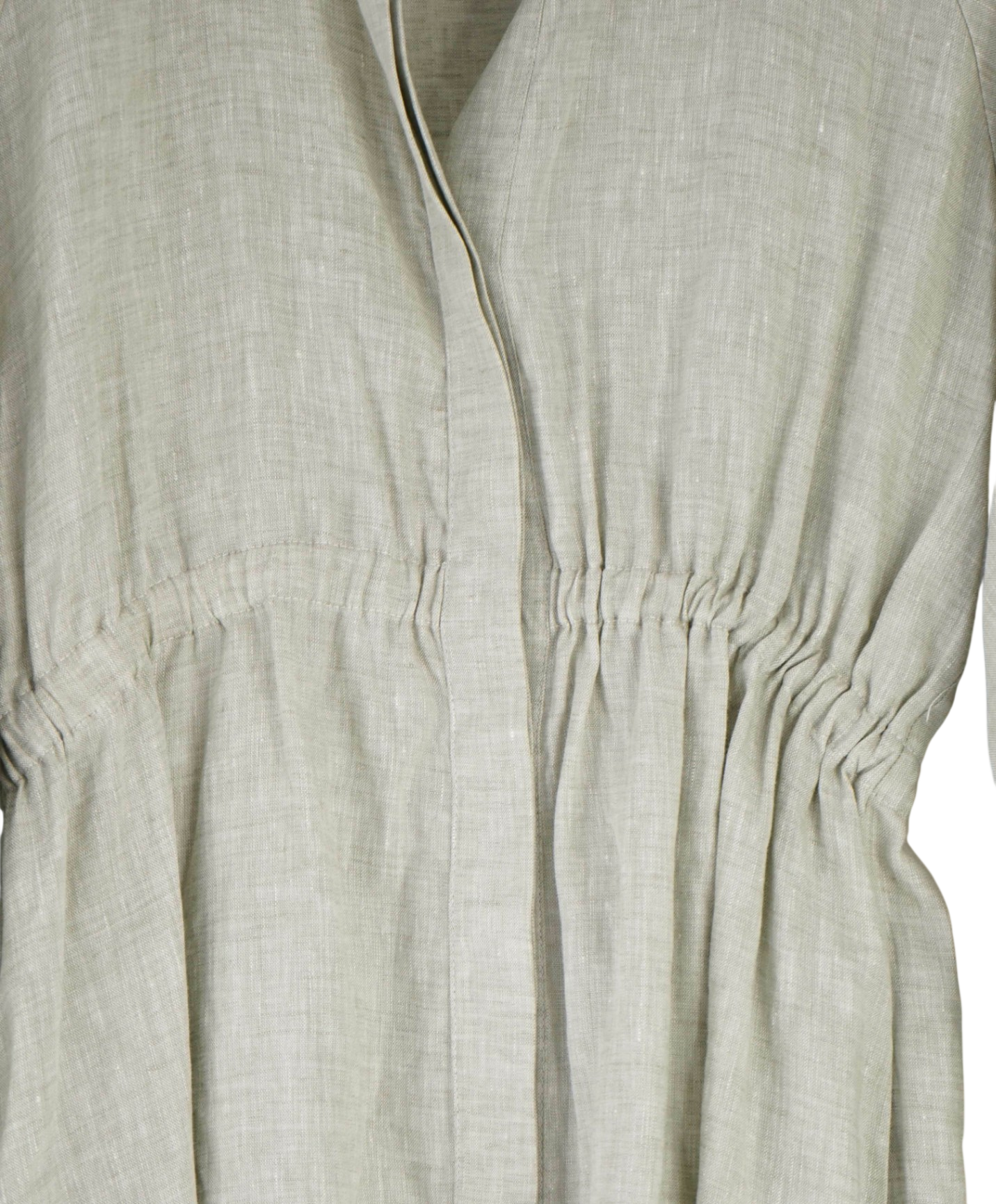 $895 ELEVENTY - Green Linen Dress - 2
