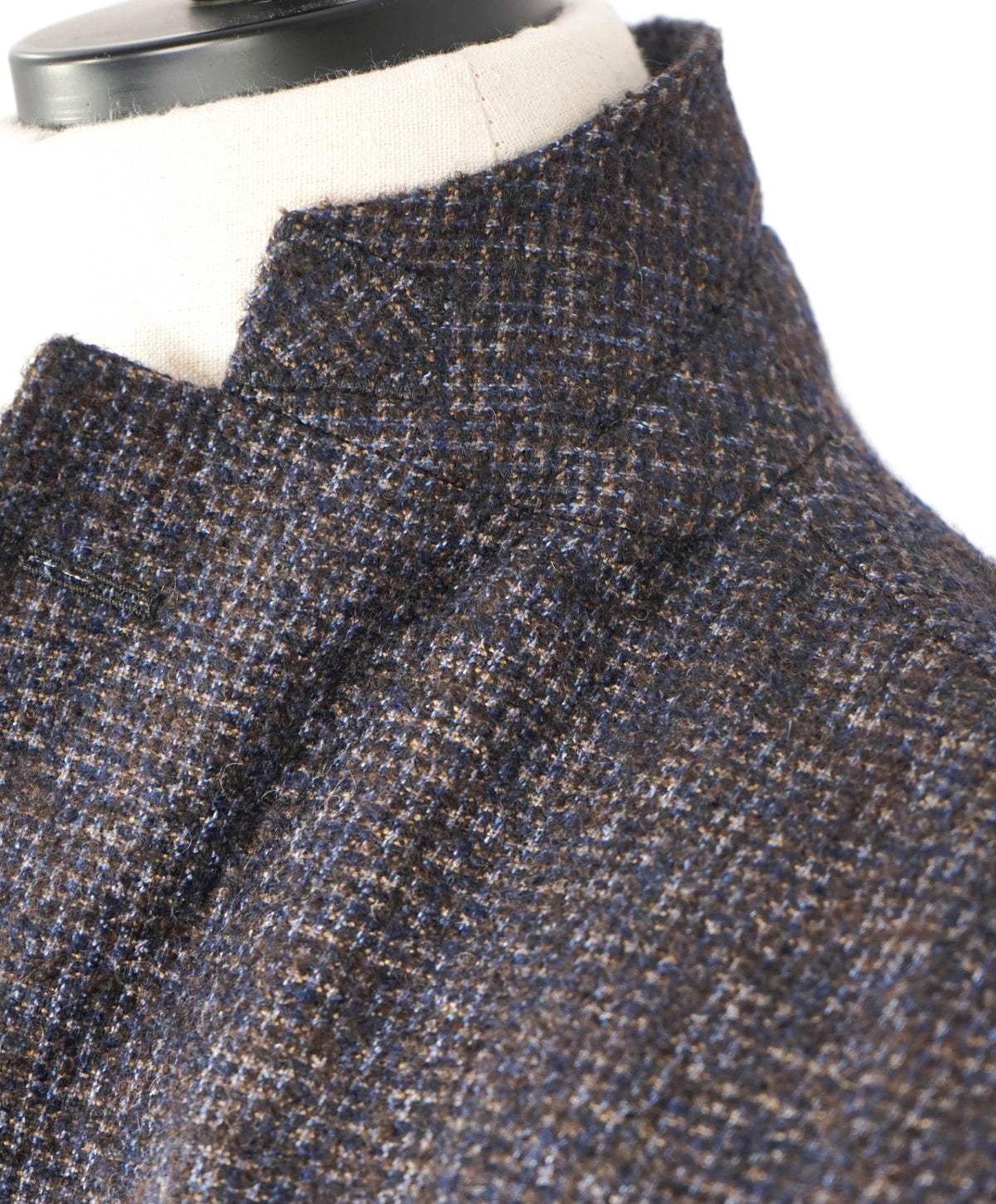 $1,400 BOGLIOLI - Brown/Navy Alpaca/Wool Blazer - 40R