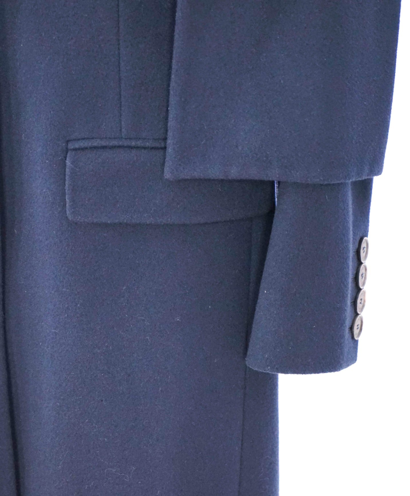 $1,195 ELEVENTY - Navy Blue Wool Scarf Collar Coat - 4 US (42 EU)