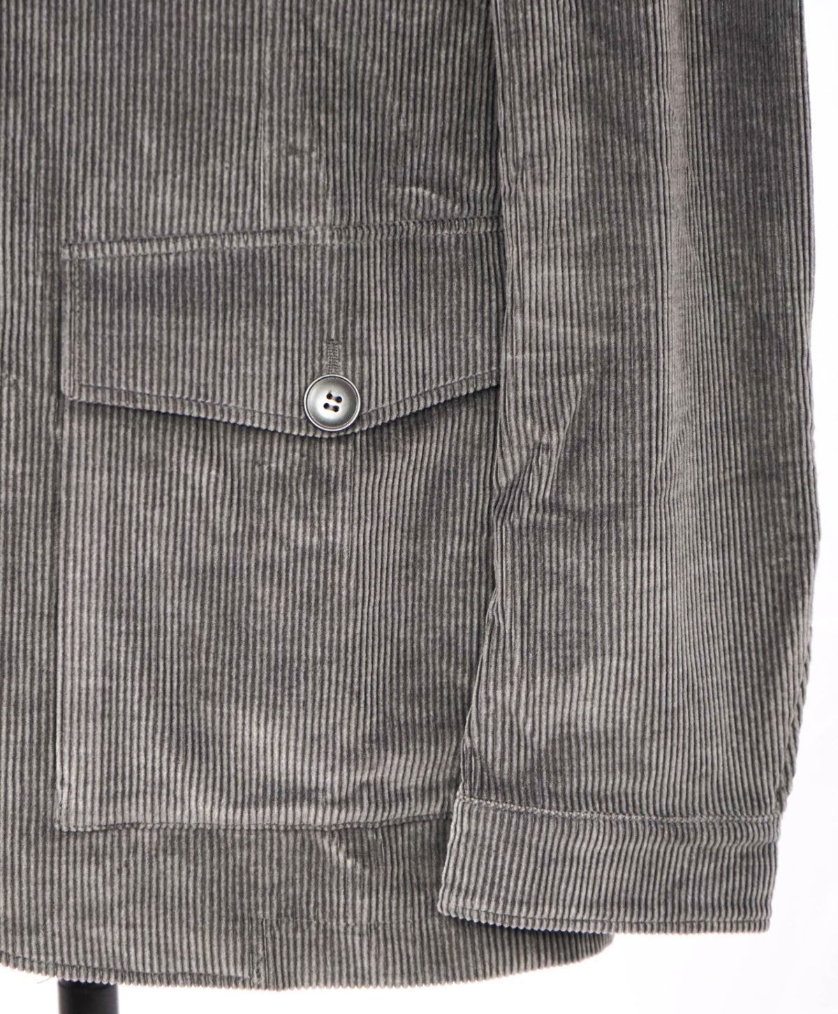 $3,075 CANALI - Gray Cashmere/Cotton Corduroy Jacket - 38R