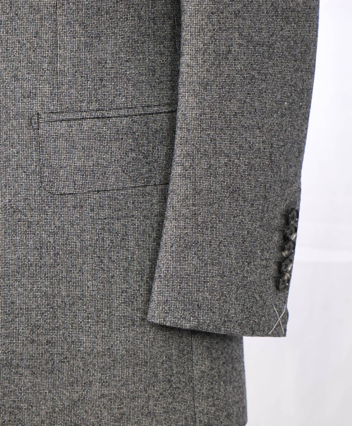 $927 SUITSUPPLY - Gray Houndstooth Wool 3-Piece Suit - 38R