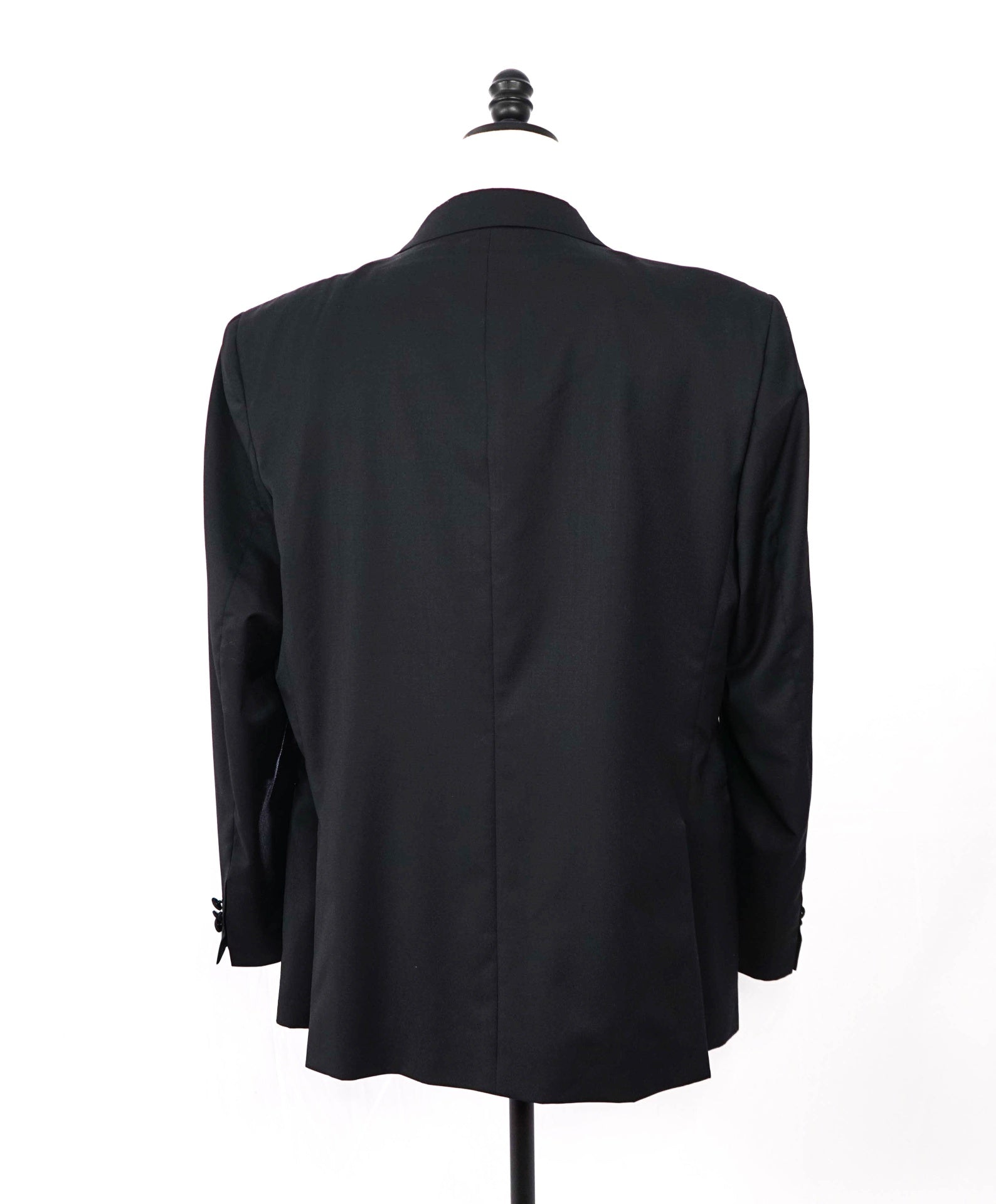 $1,295 ZEGNA For SFA - Black Wool/Silk Peak Dinner Jacket - 46R
