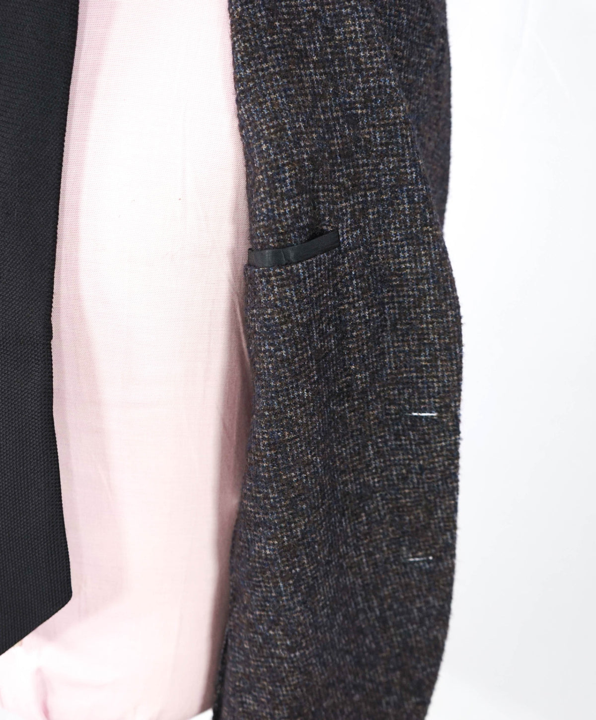 $1,400 BOGLIOLI - Brown/Navy Alpaca/Wool Blazer - 40R