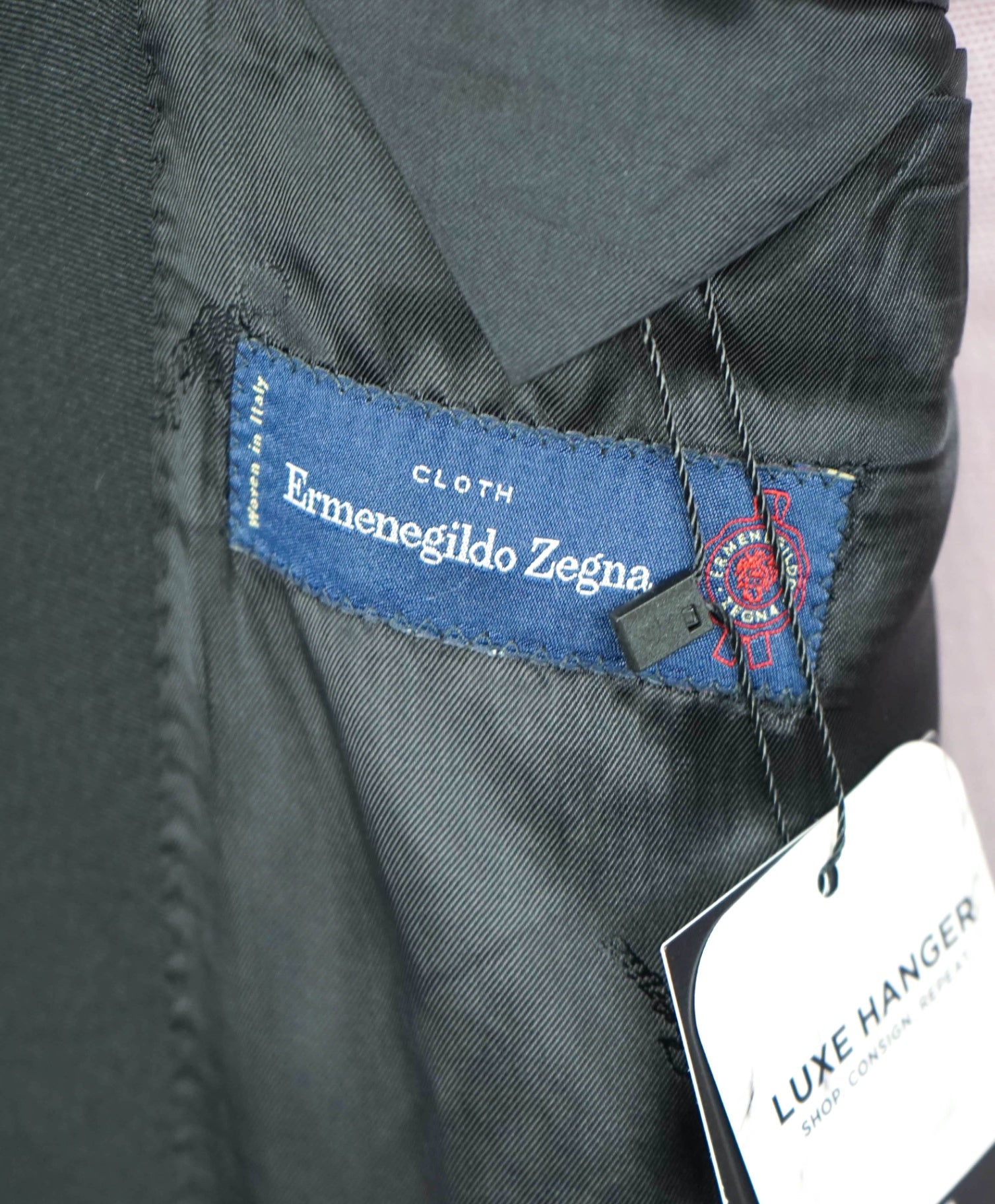 $1,295 ZEGNA For SFA - Black Wool/Silk Peak Dinner Jacket - 46R