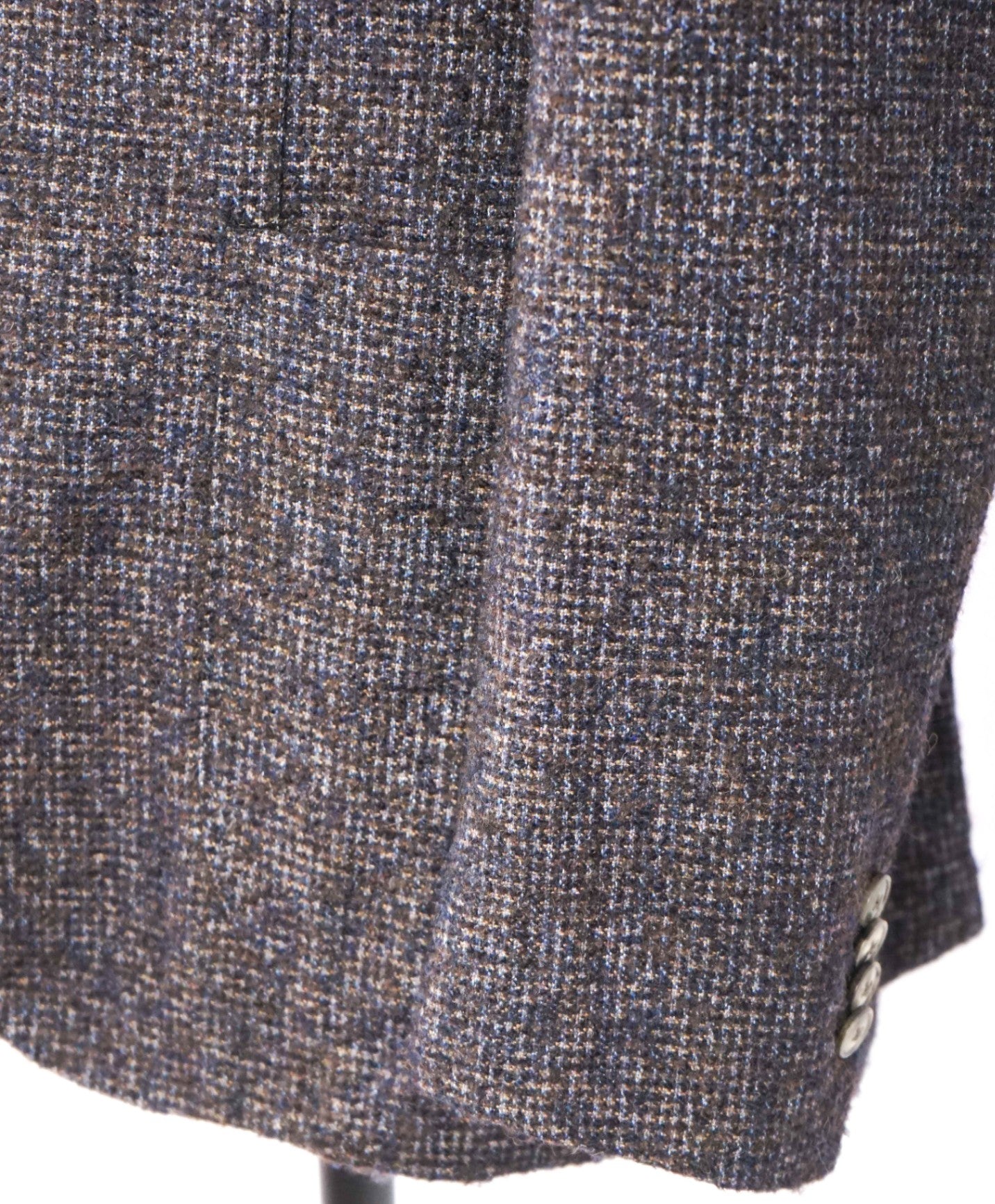 $1,400 BOGLIOLI - Brown/Navy Alpaca/Wool Blazer - 40R