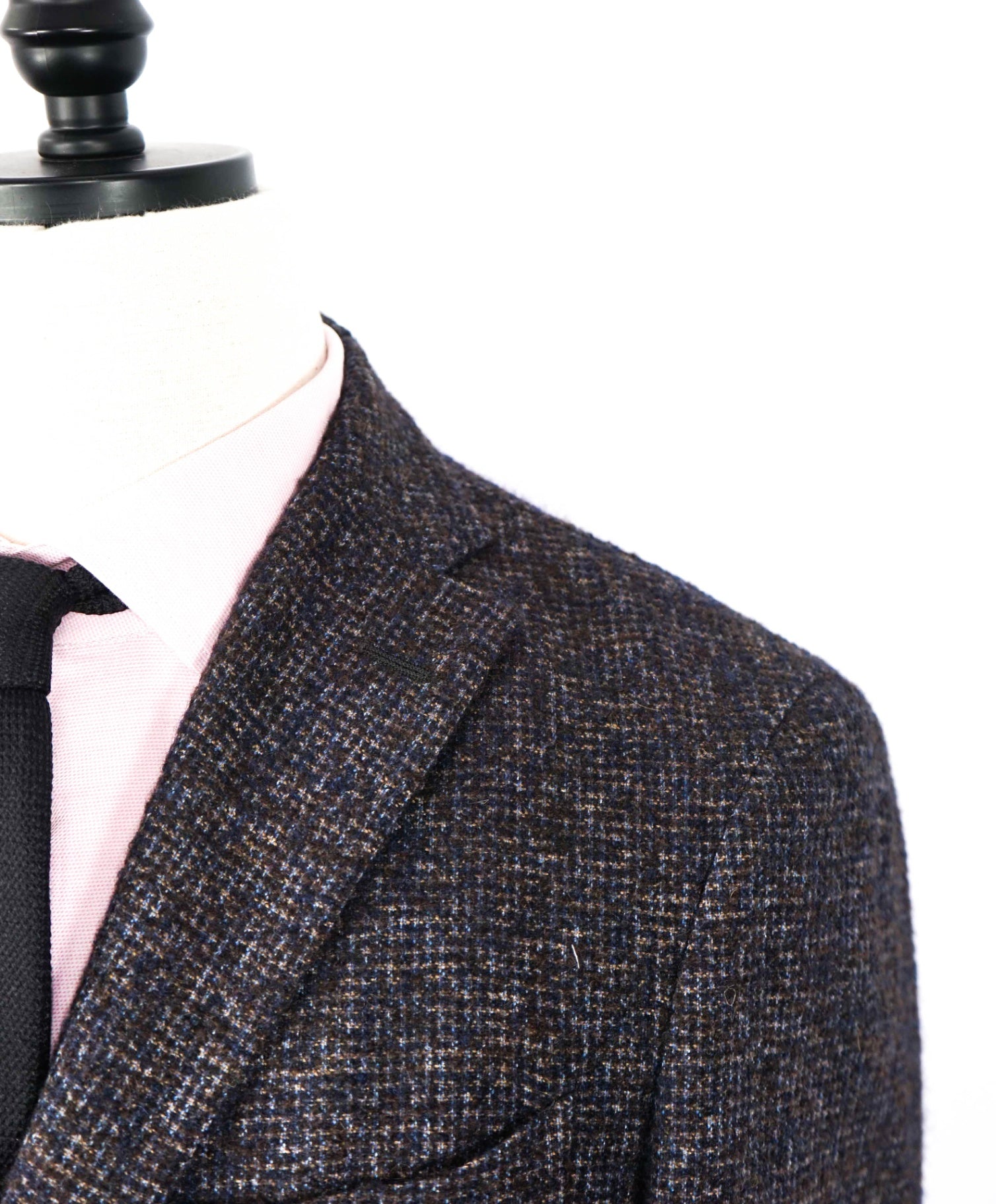 $1,400 BOGLIOLI - Brown/Navy Alpaca/Wool Blazer - 40R