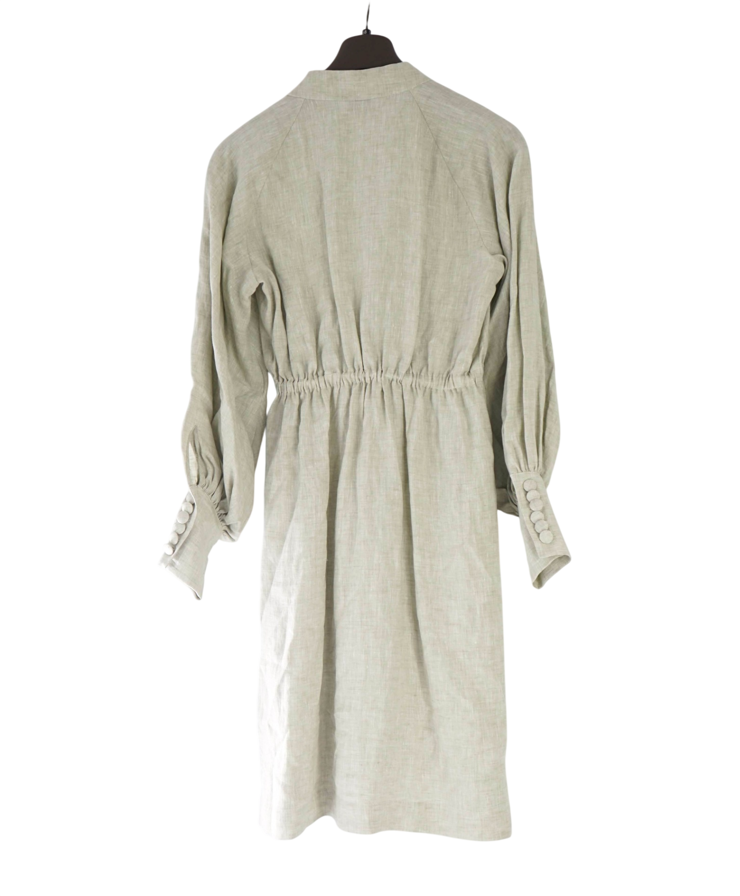 $895 ELEVENTY - Green Linen Dress - 2