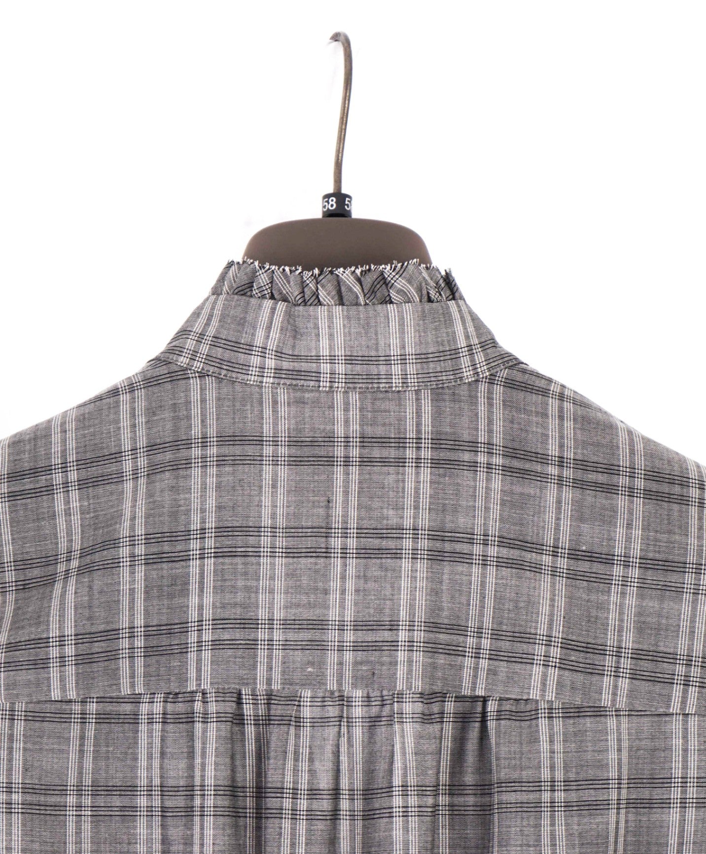 $795 ELEVENTY - Gray Plaid Wool Blend Dress - 2
