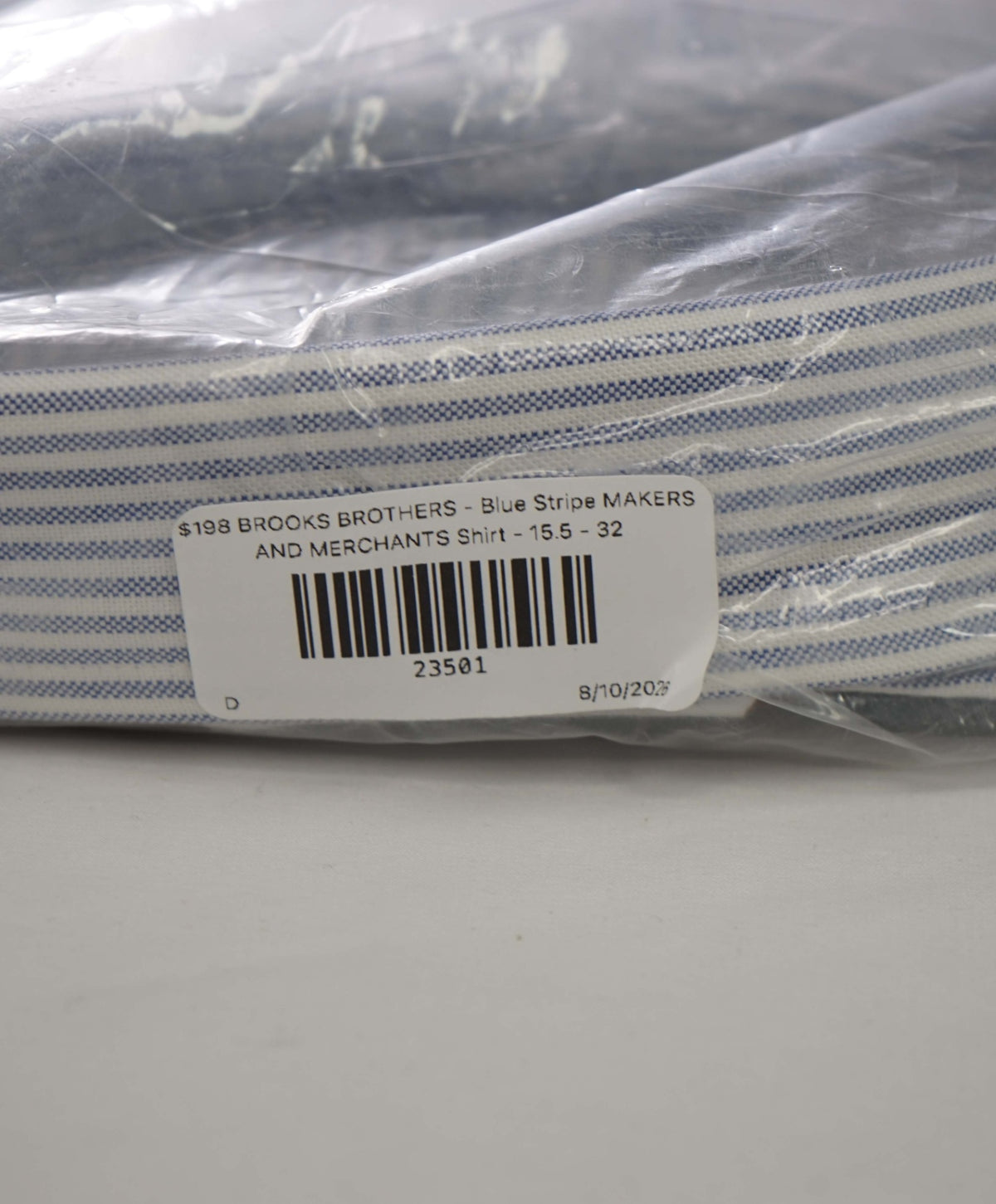 $198 BROOKS BROTHERS - Blue Stripe MAKERS AND MERCHANTS Shirt - 15.5 - 32