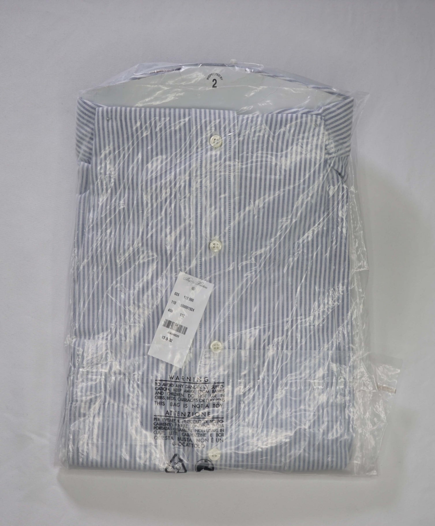 $198 BROOKS BROTHERS - Blue Stripe MAKERS AND MERCHANTS Shirt - 15.5 - 32