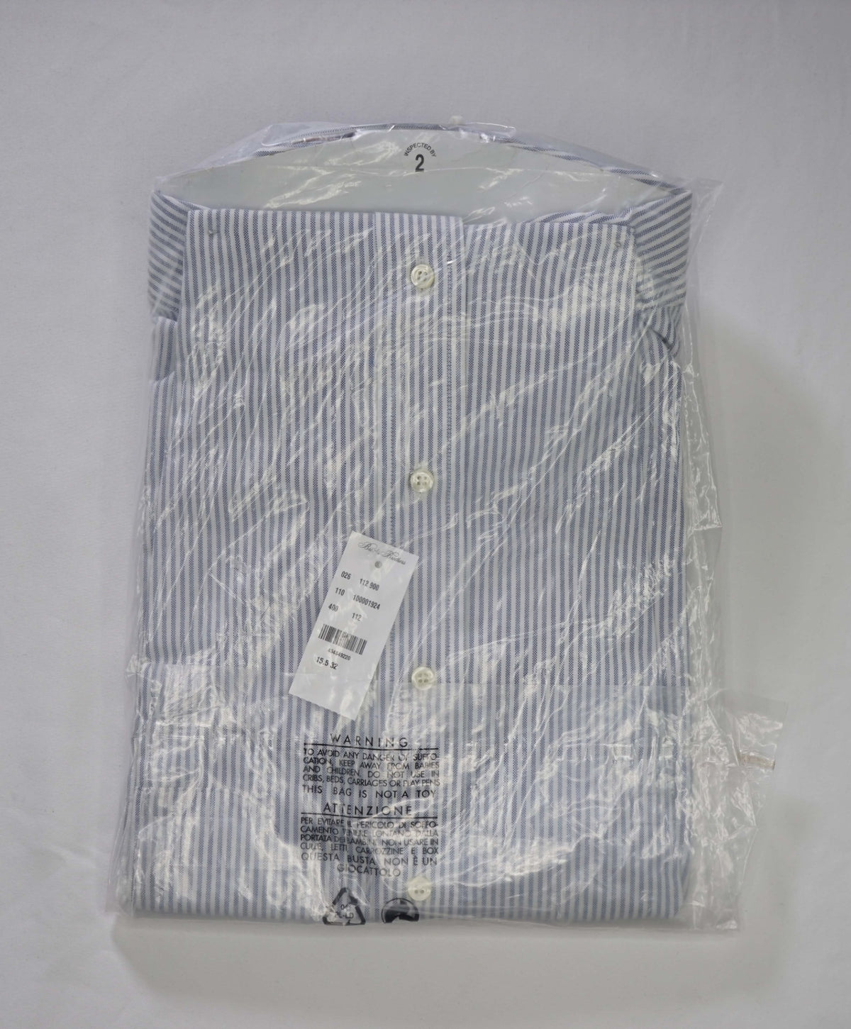 $198 BROOKS BROTHERS - Blue Stripe MAKERS AND MERCHANTS Shirt - 15.5 - 32