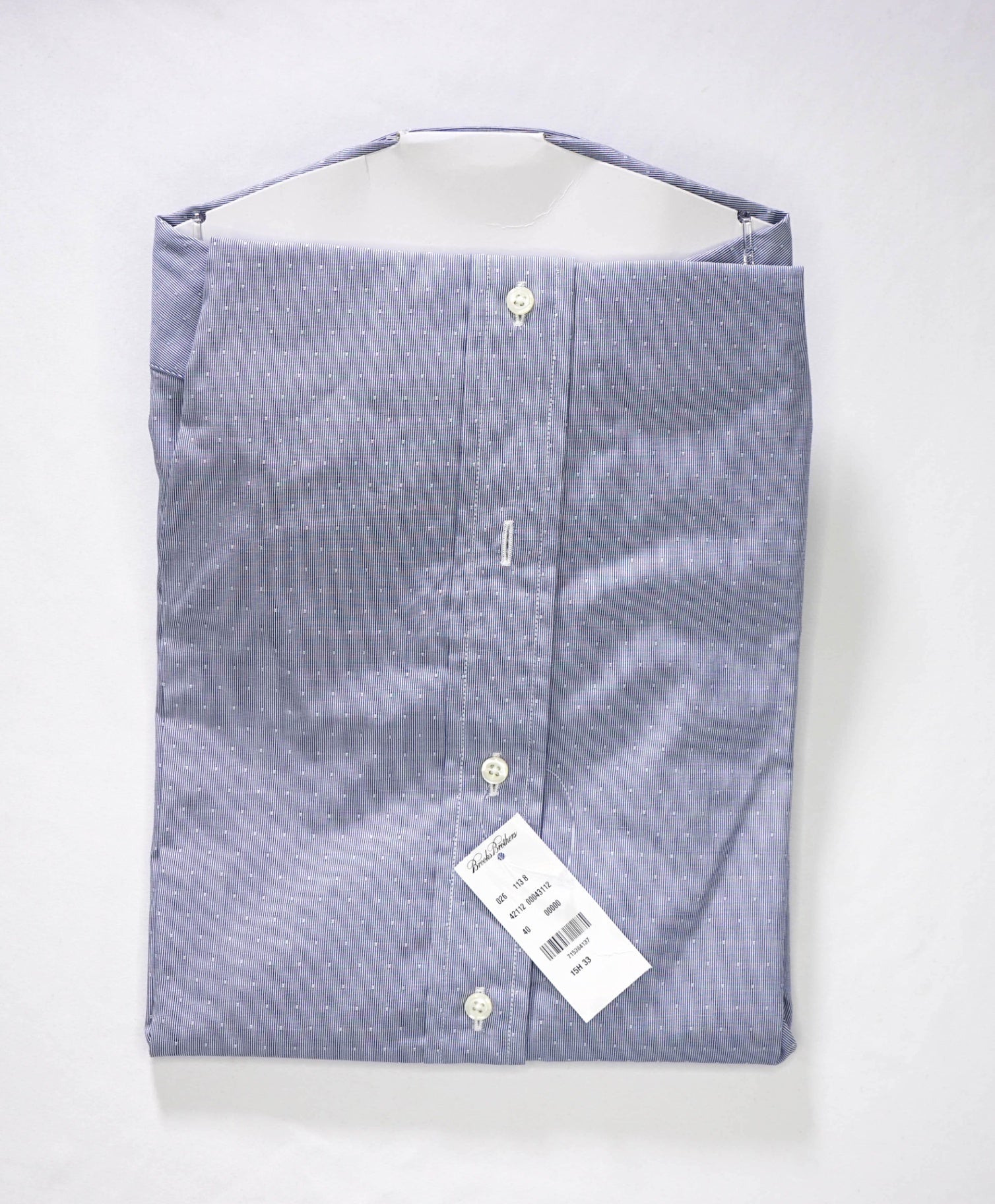 $128 BROOKS BROTHERS - Blue Micro NON-IRON MILANO Shirt - 15.5 - 33