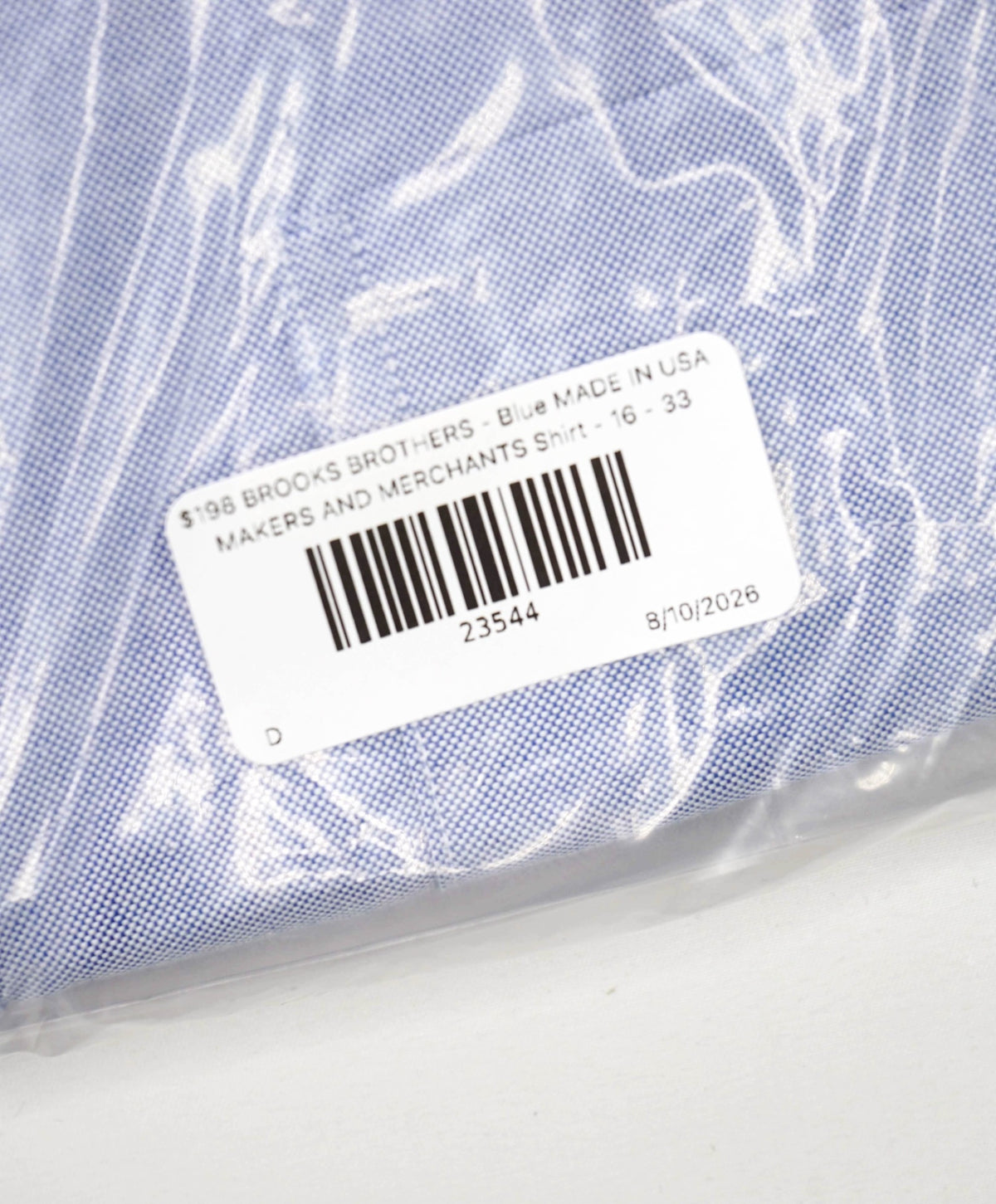 $198 BROOKS BROTHERS - Blue MADE IN USA MAKERS AND MERCHANTS Shirt - 16 - 33