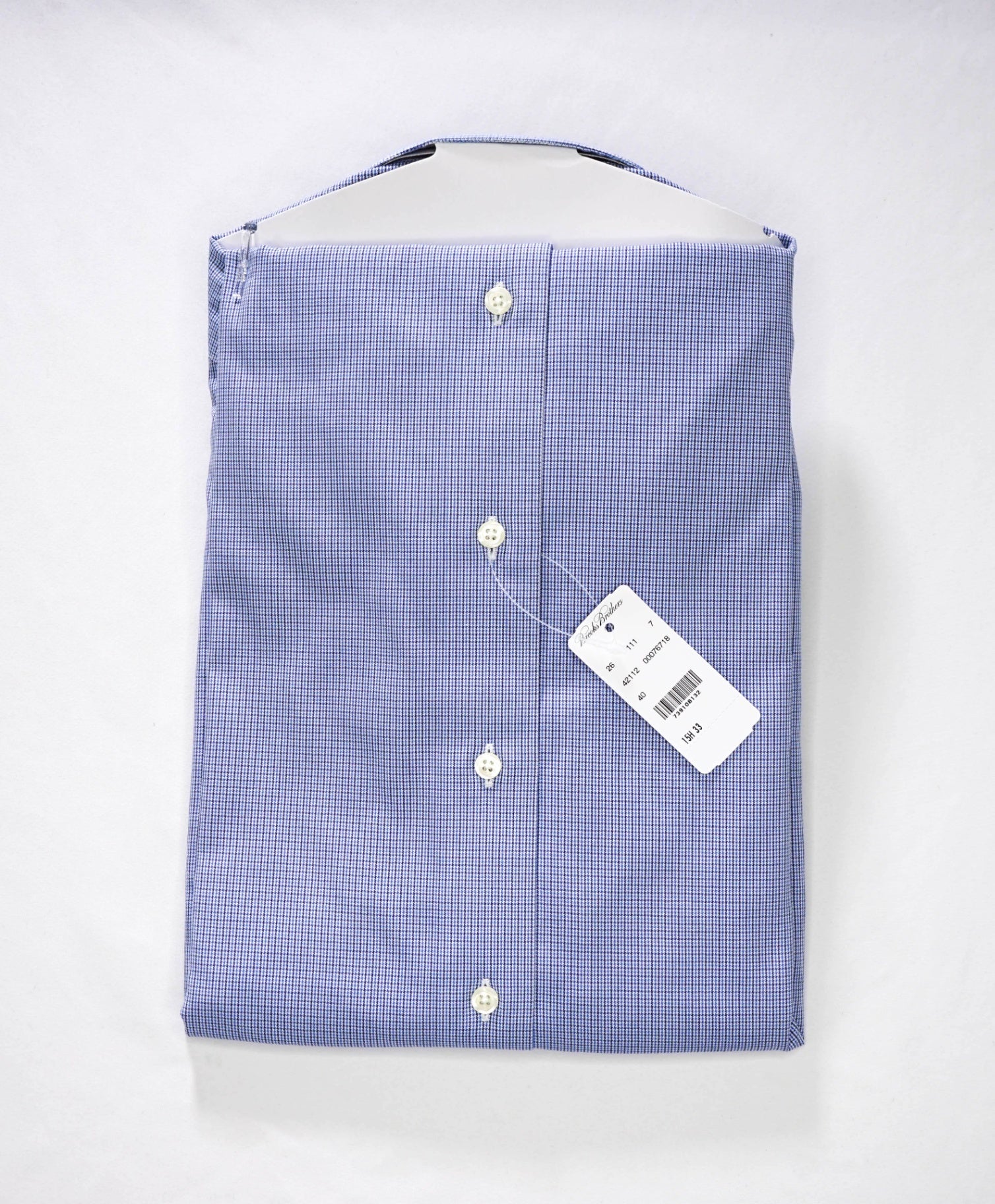 $128 BROOKS BROTHERS - Blue Check NON-IRON MILANO Shirt - 15.5 - 33