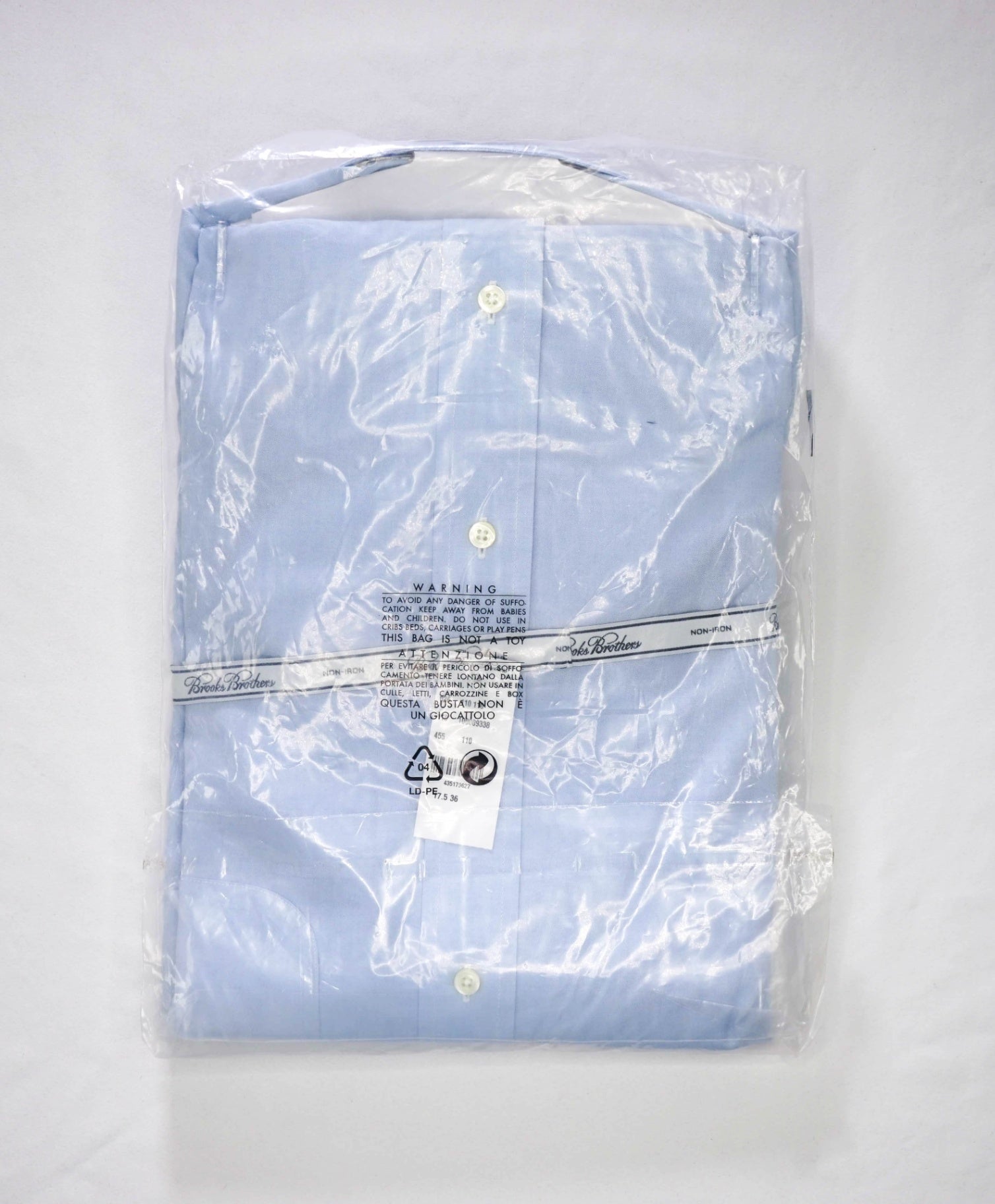 $128 BROOKS BROTHERS -Blue NON-IRON MADISON Shirt - 17.5 - 36