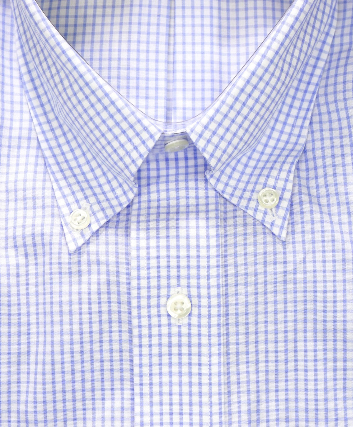 $128 BROOKS BROTHERS - Blue Gingham NON-IRON REGENT Shirt - 16.5 - 35