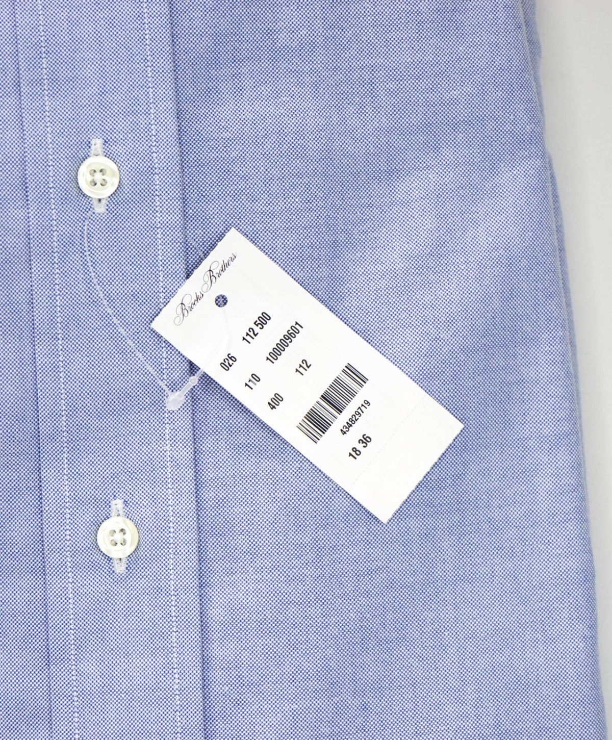 $198 BROOKS BROTHERS - Blue MADE IN USA MAKERS AND MERCHANTS Shirt - 18 - 36